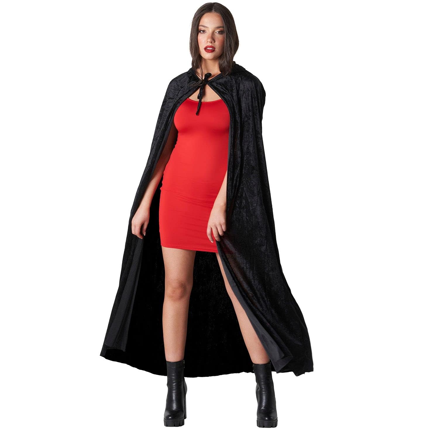 fun shack Men's FN3764, Black Velour Cape, One Size - Image 4