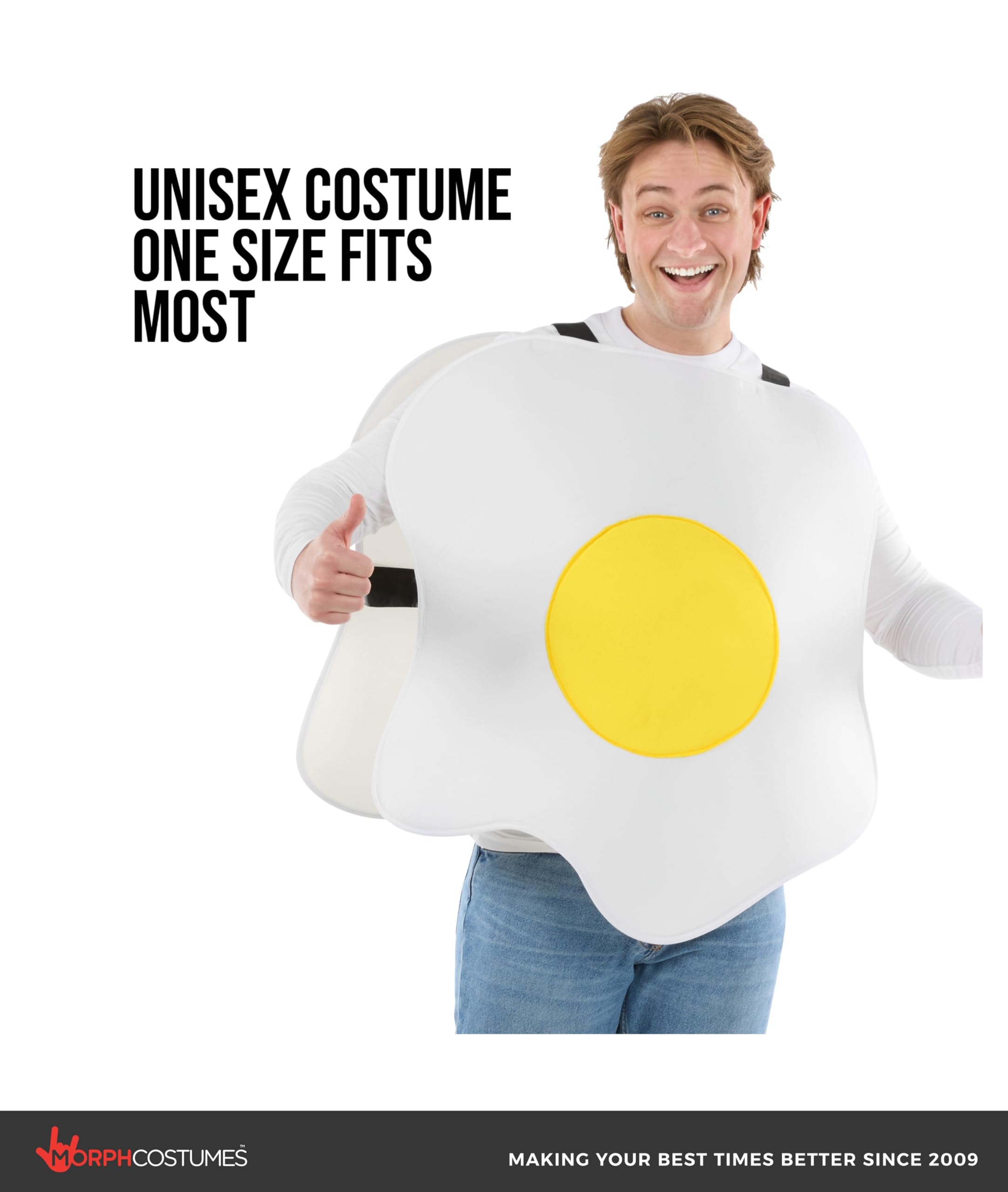 Fun Shack Men's Fried Egg Adult Costume, Fried Egg, One Size - Image 3