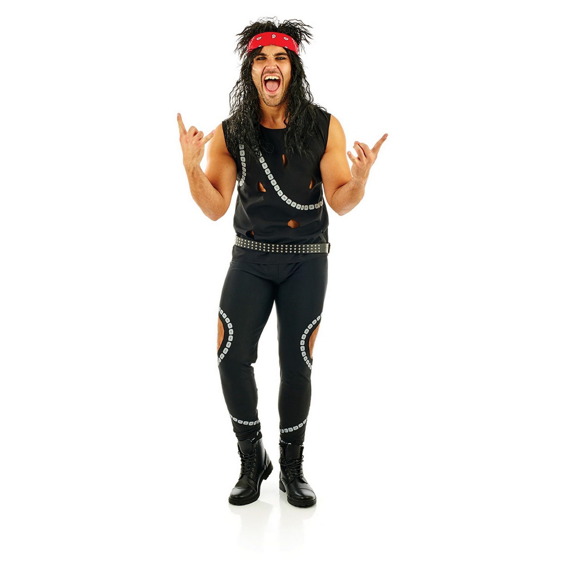 fun shack Mens 80s Rocker Costume, Rocker Halloween Costume Men, 80s Rock Costume, 80's Rocker Mens - Image 4