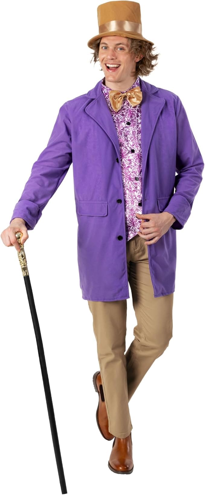 fun shack Mens Chocolate Factory Costume, Mens Chocolate Factory Owner Costume, Book Character Costumes For Adults - Image 4