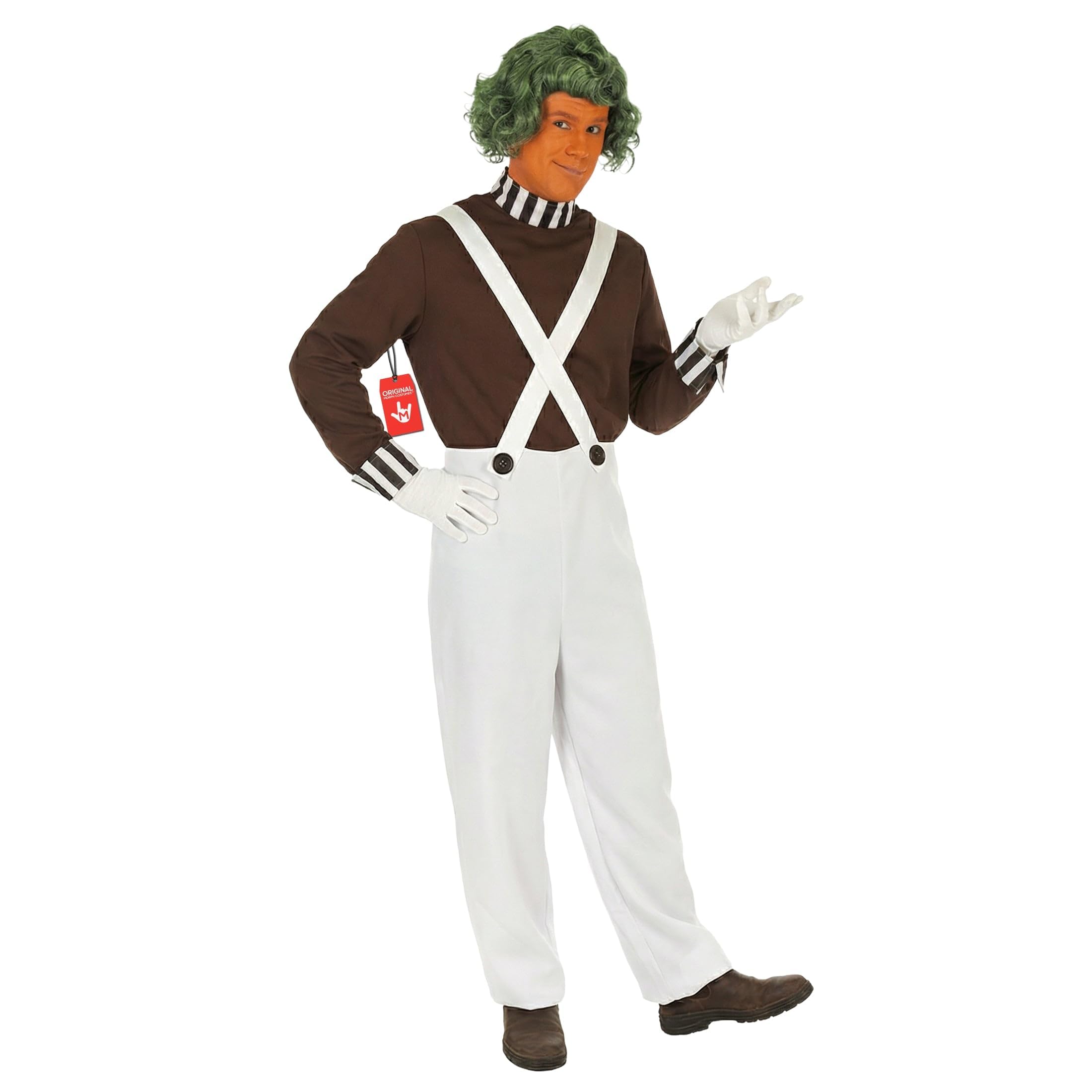 fun shack Mens Chocolate Factory Worker Costume, Chocolate Factory Costume, Halloween Costumes for Men