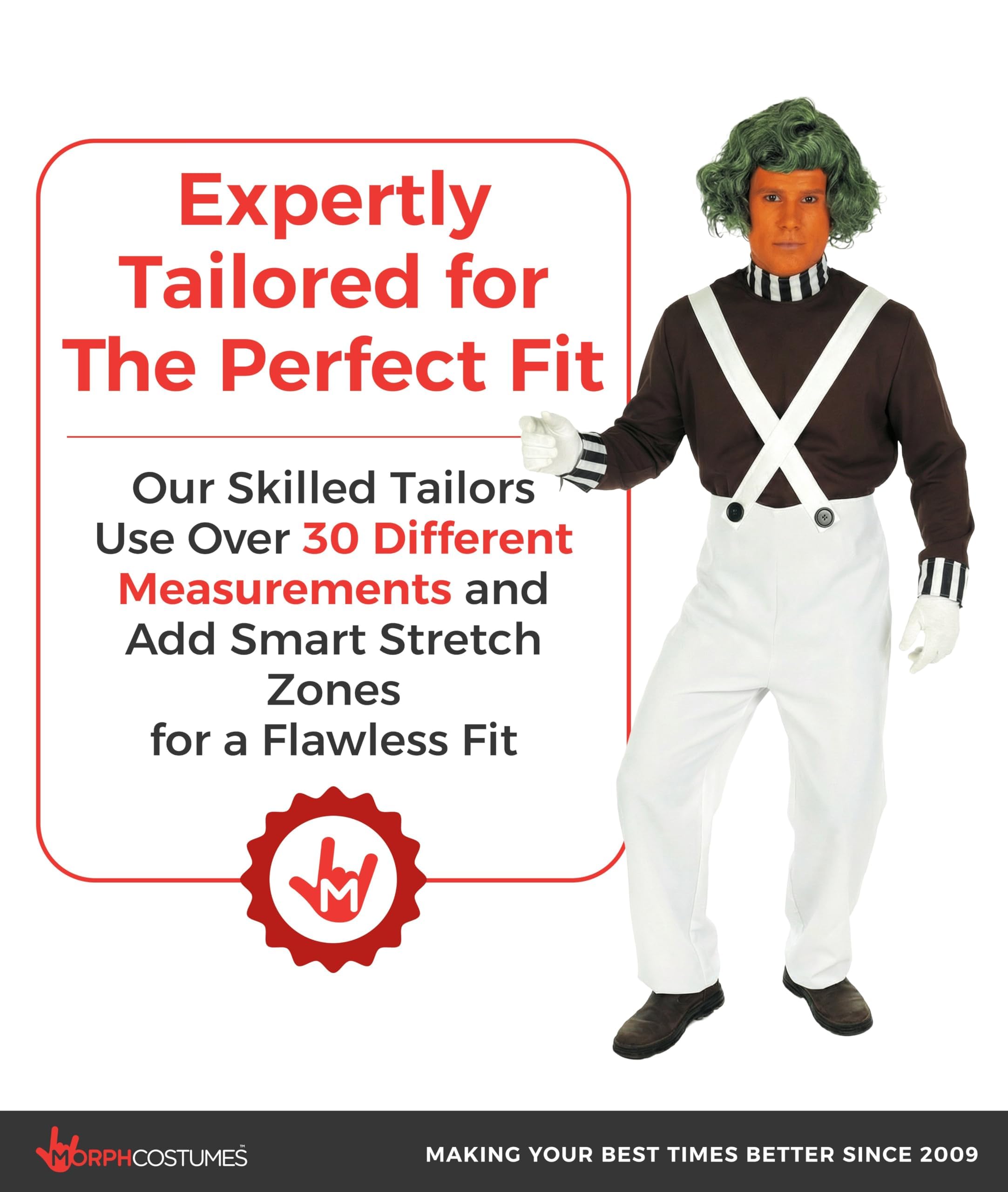 fun shack Mens Chocolate Factory Worker Costume, Chocolate Factory Costume, Halloween Costumes for Men - Image 4