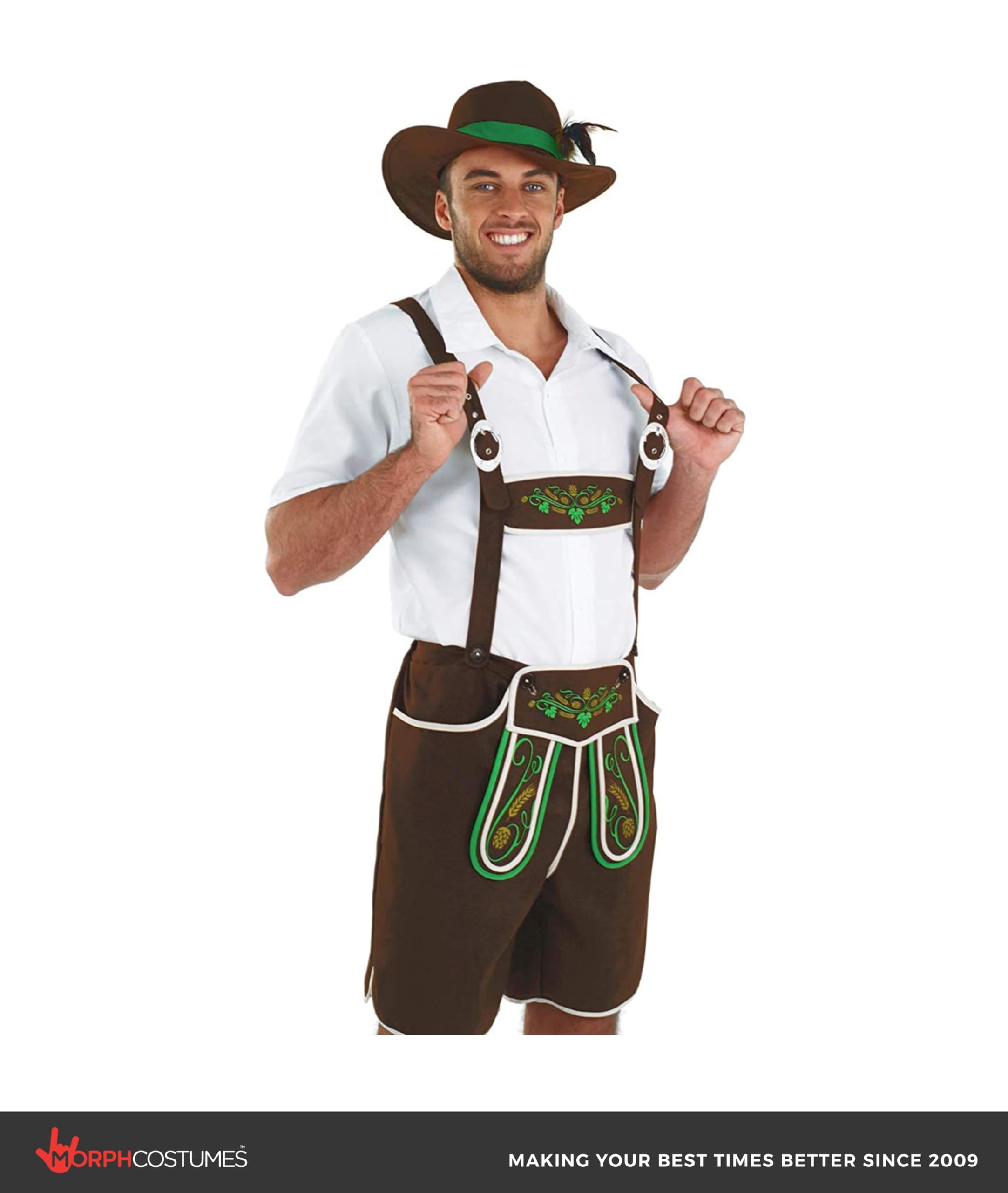 fun shack Mens Lederhosen Oktoberfest Costume, German Outfit for Men, Traditional Oktoberfest Attire, Festive Wear - Image 4