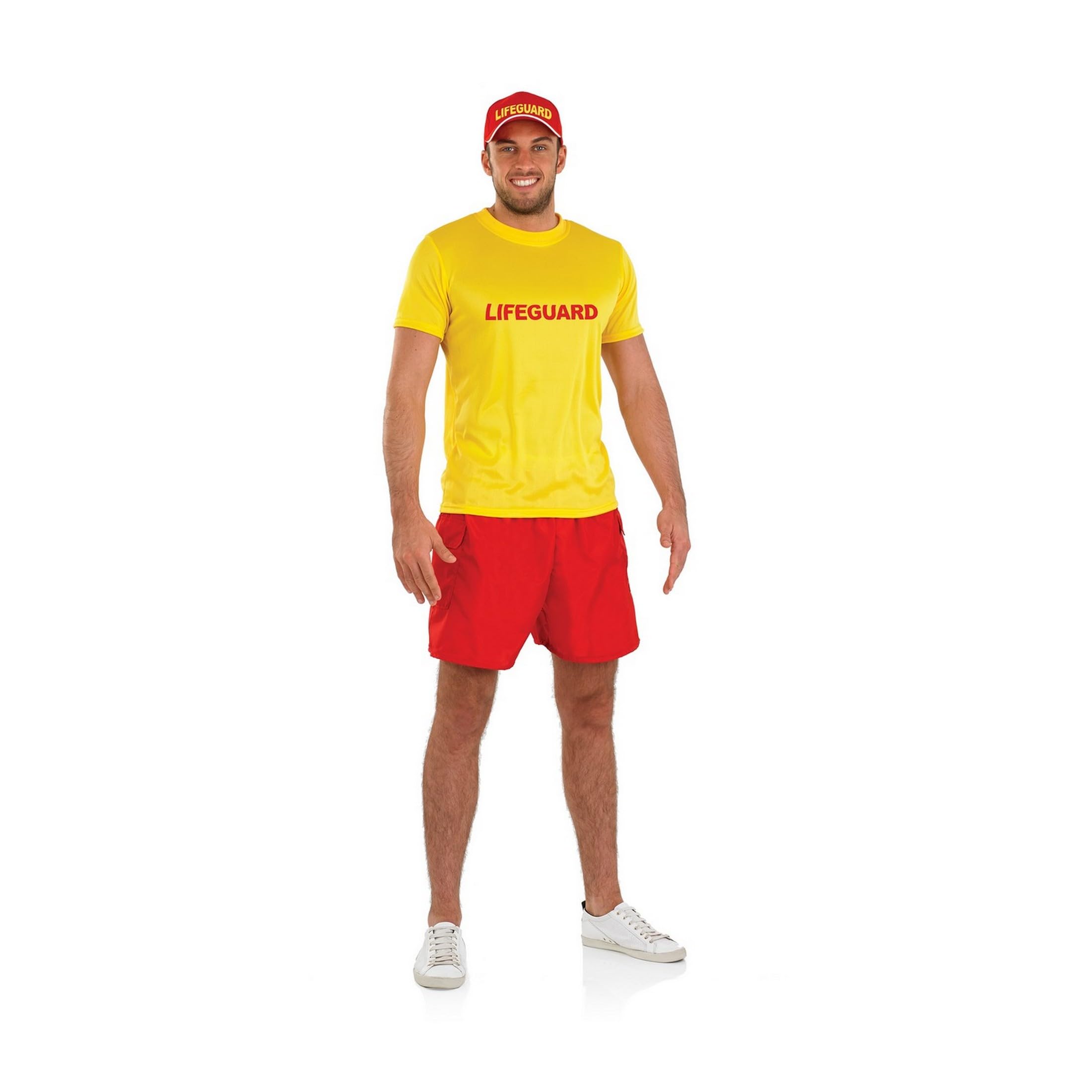 fun shack Mens Lifeguard Costume, Male Lifeguard Outfit, Beach Rescue Uniform for Men, Summer Swimwear Accessory - Image 5