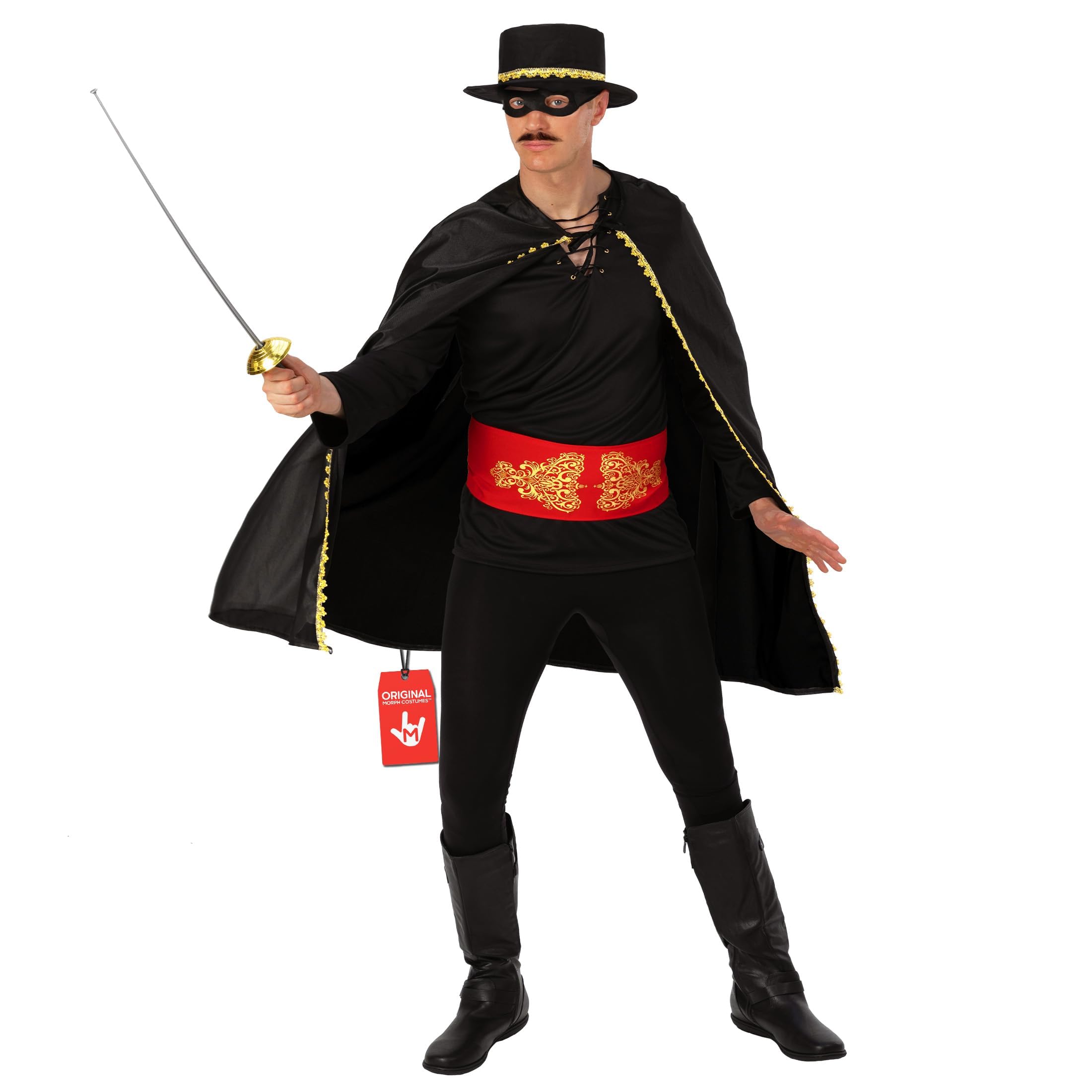 fun shack Mens Masked Bandit Costume, Halloween Costume for Men, Masked Hero Movie Character Costumes for Men