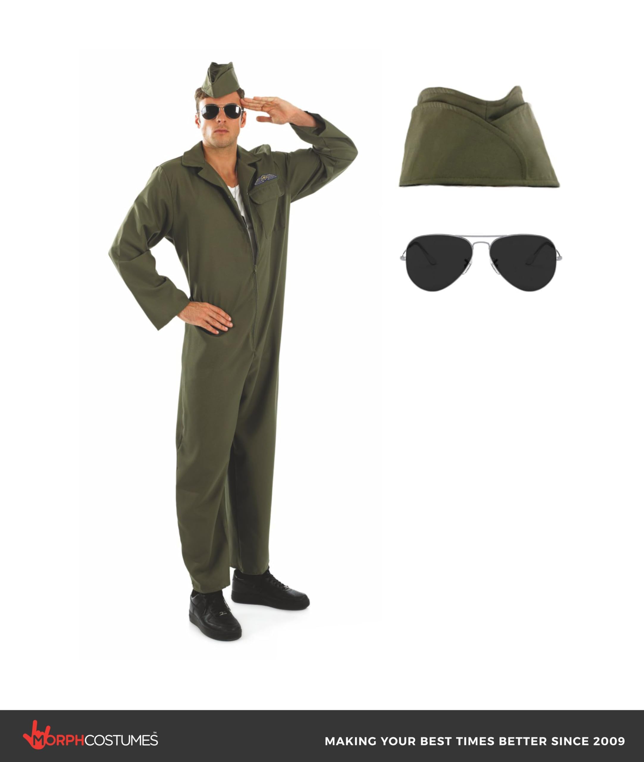 fun shack mens Mens Aviator Flightsuit - Image 3