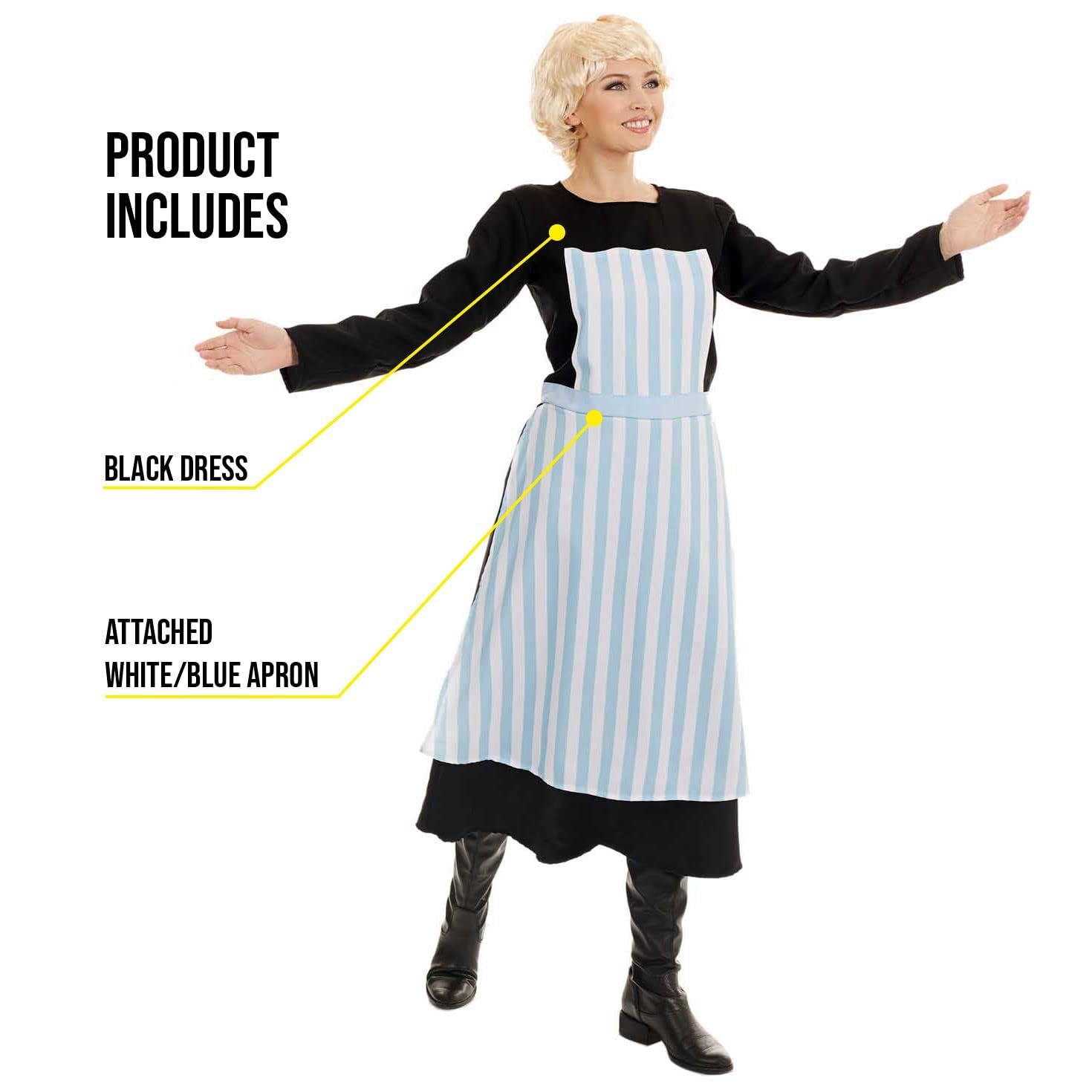fun shack Movie Musical Nanny Costume Halloween Costumes for Women Adult - Image 3