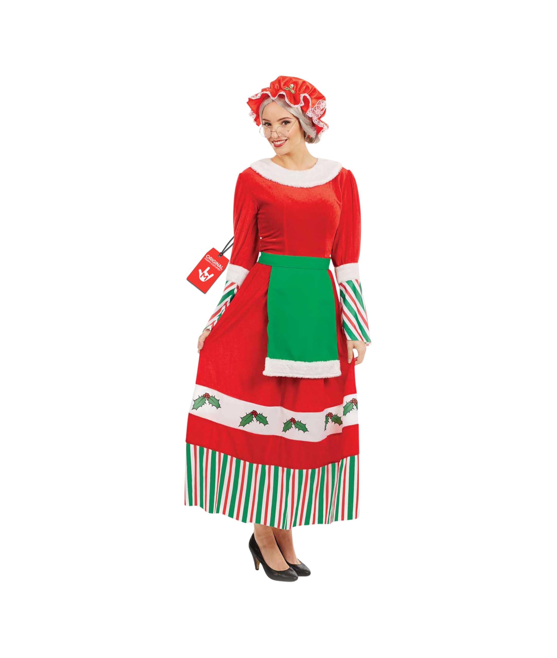 fun shack Mrs Claus Costume Adult Women, Mrs Claus Costumes For Women, Womens Christmas Costume