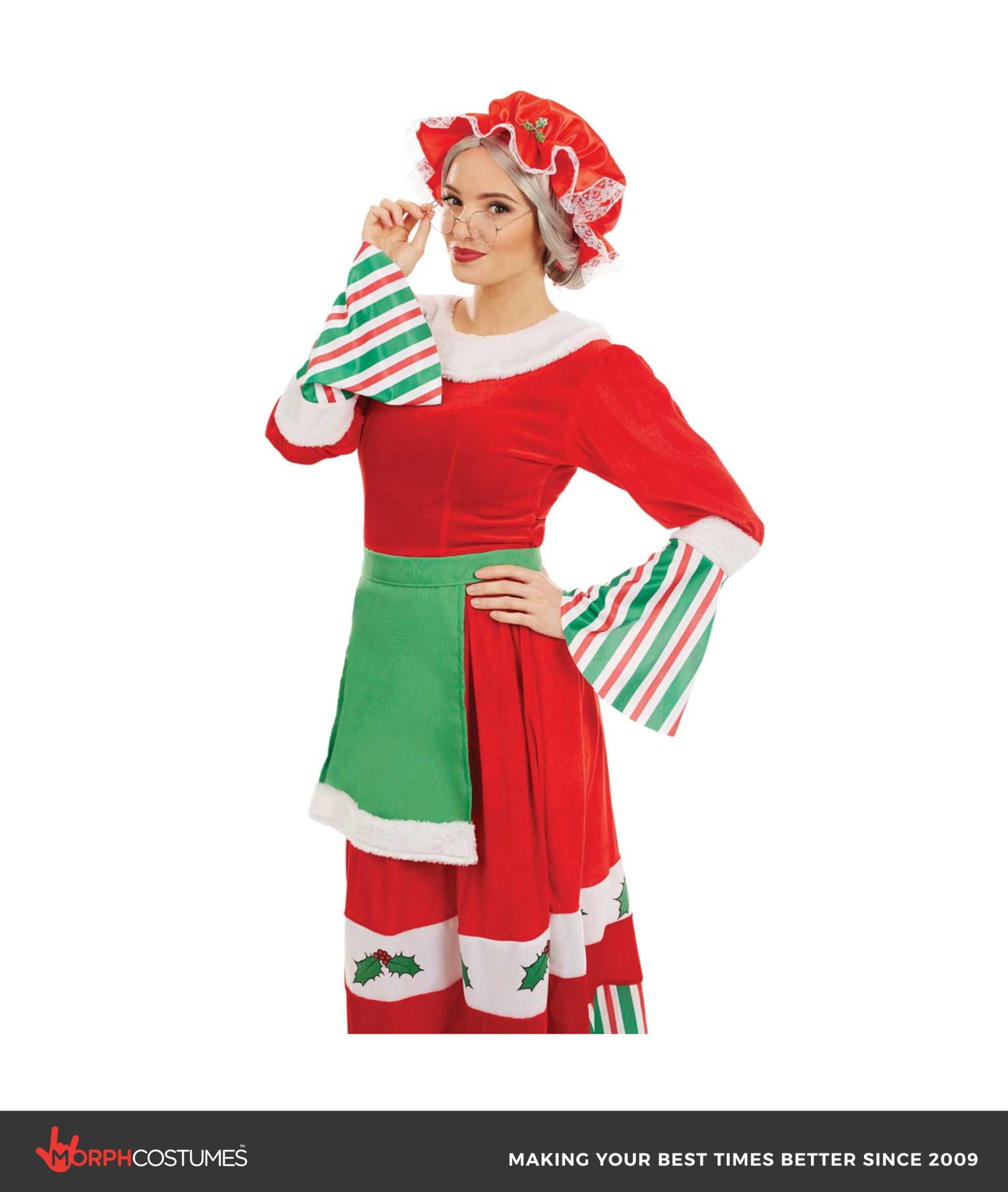 fun shack Mrs Claus Costume Adult Women, Mrs Claus Costumes For Women, Womens Christmas Costume - Image 6