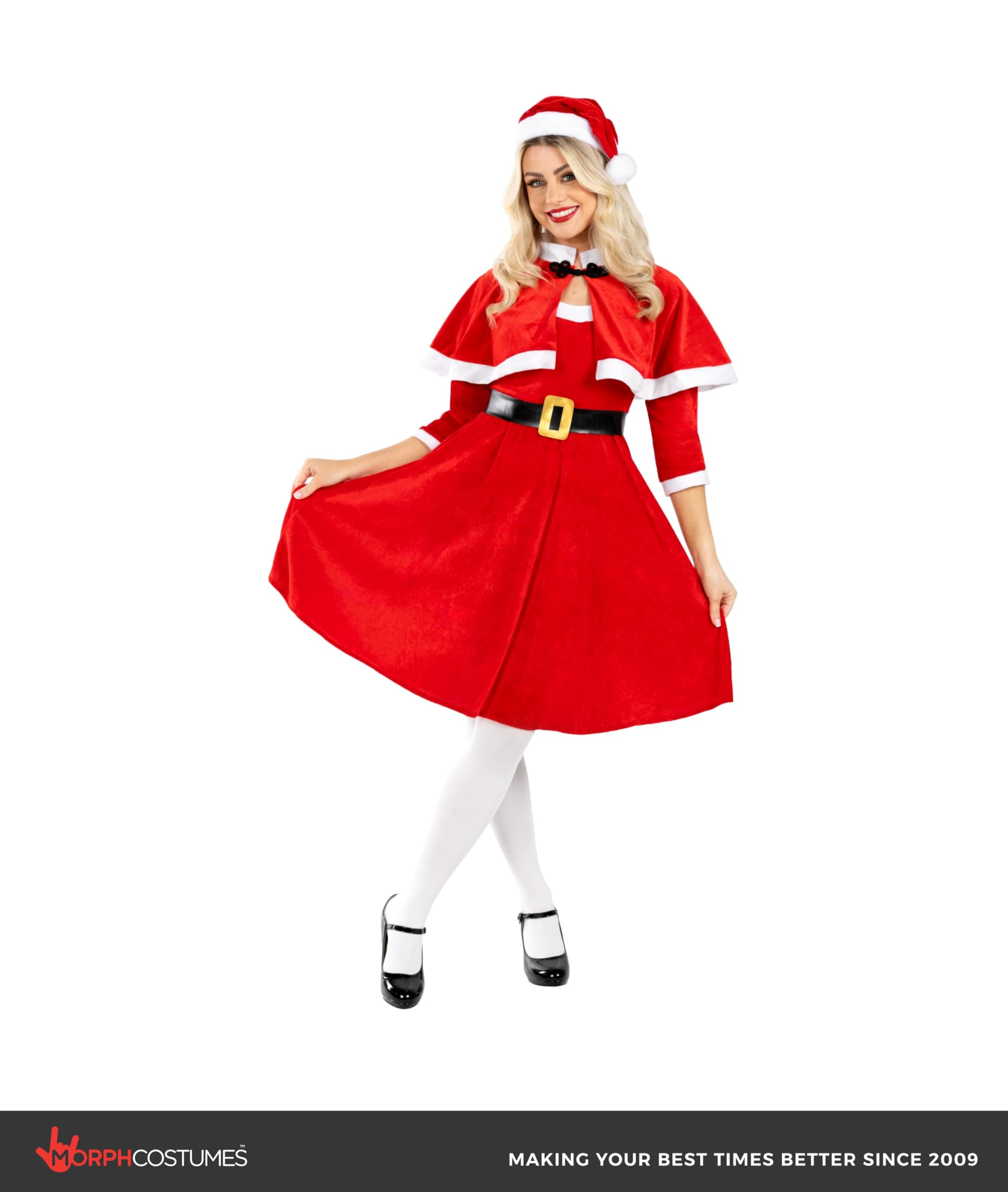 fun shack Mrs Claus Costume Adult Women, Santa Dress, Mrs Claus Costume For Women, Female Santa Costumes, Festive Attire - Image 5