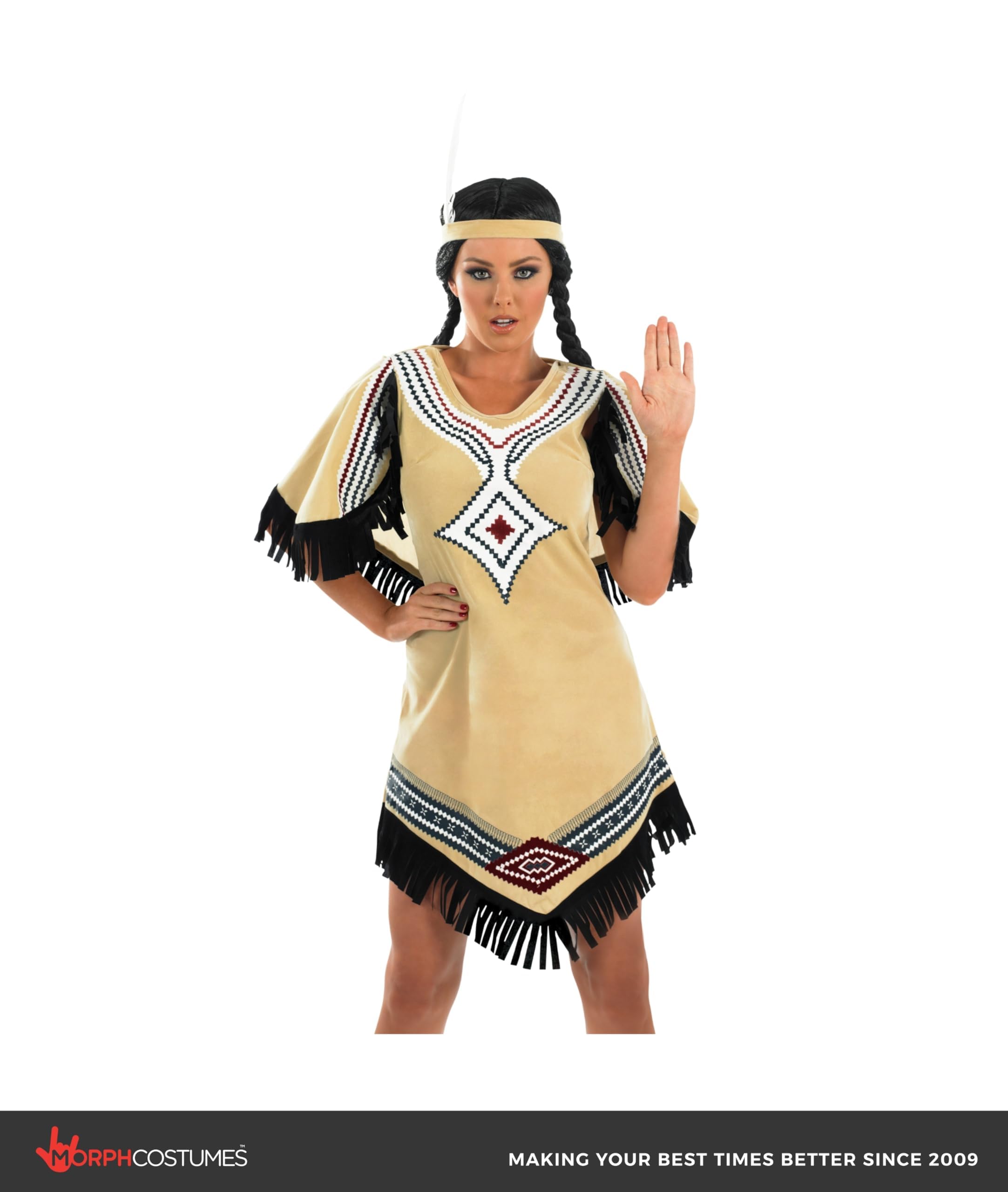 fun shack Native American Costume Women, Native American Dress for Women, Warrior Princess Costume Women - Image 4