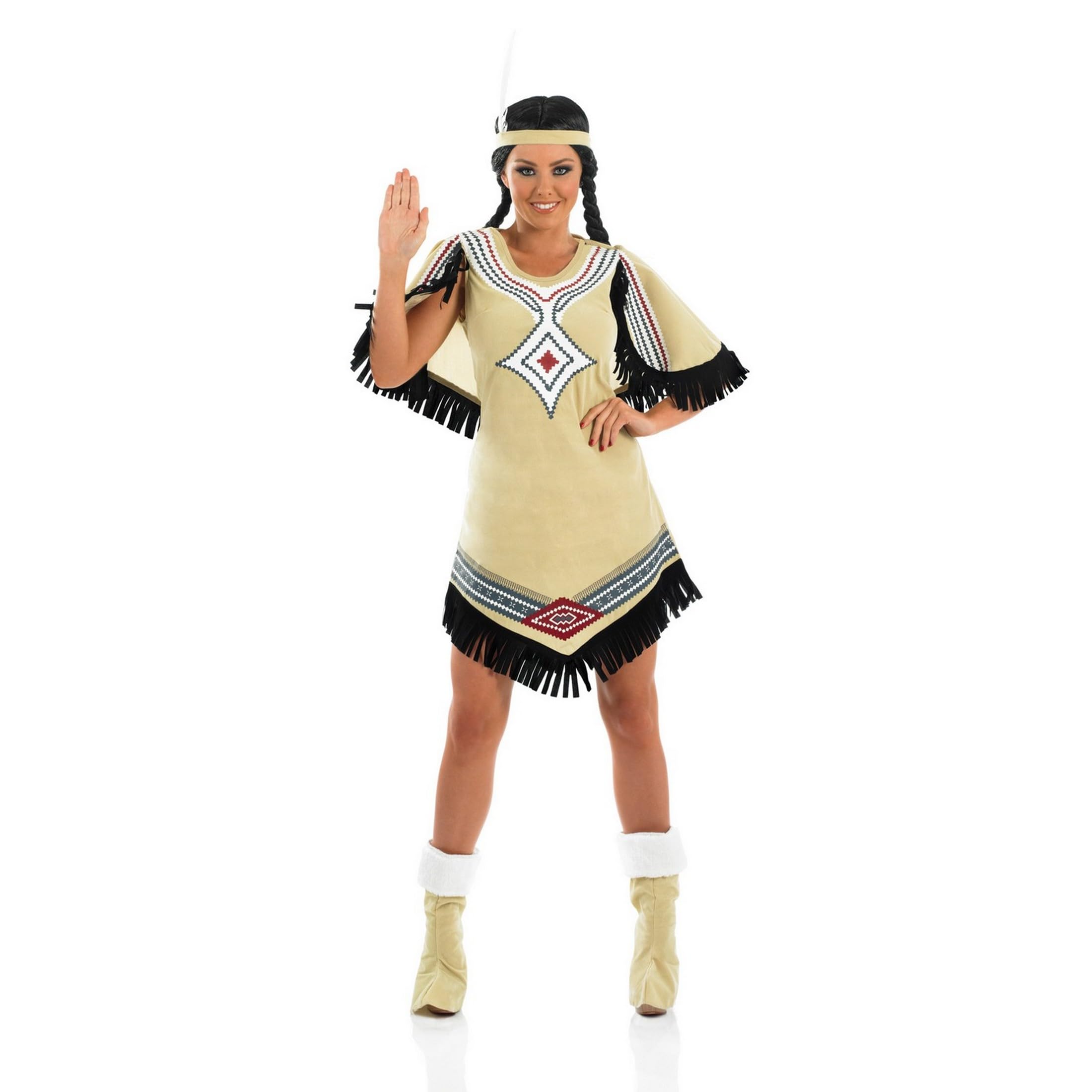fun shack Native American Costume Women, Native American Dress for Women, Warrior Princess Costume Women - Image 6