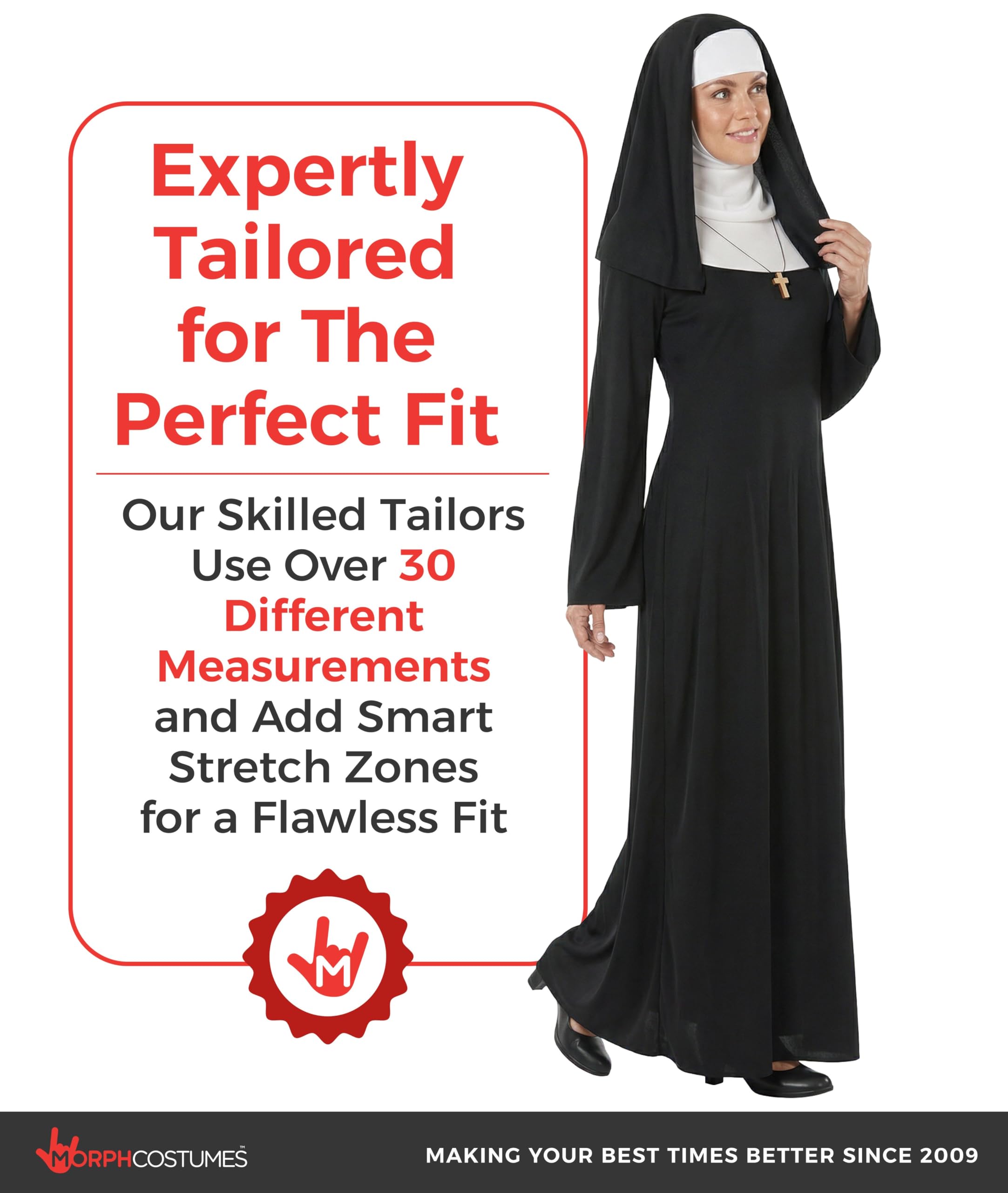 fun shack Nun Costume Woman, Nun Outfit, Womens Nun Costume, Womens Halloween Costumes, Women Halloween Costume - Image 4