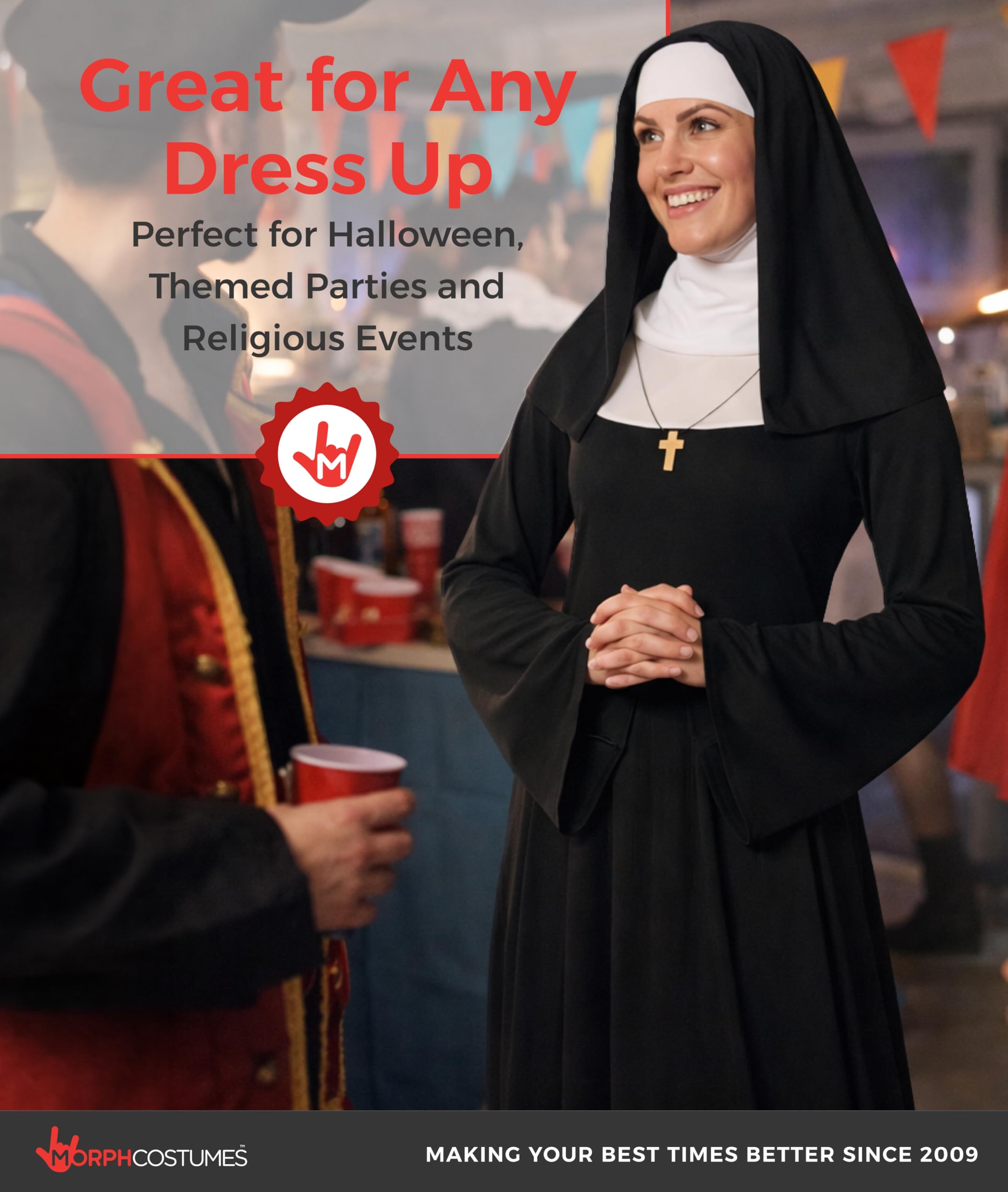 fun shack Nun Costume Woman, Nun Outfit, Womens Nun Costume, Womens Halloween Costumes, Women Halloween Costume - Image 6