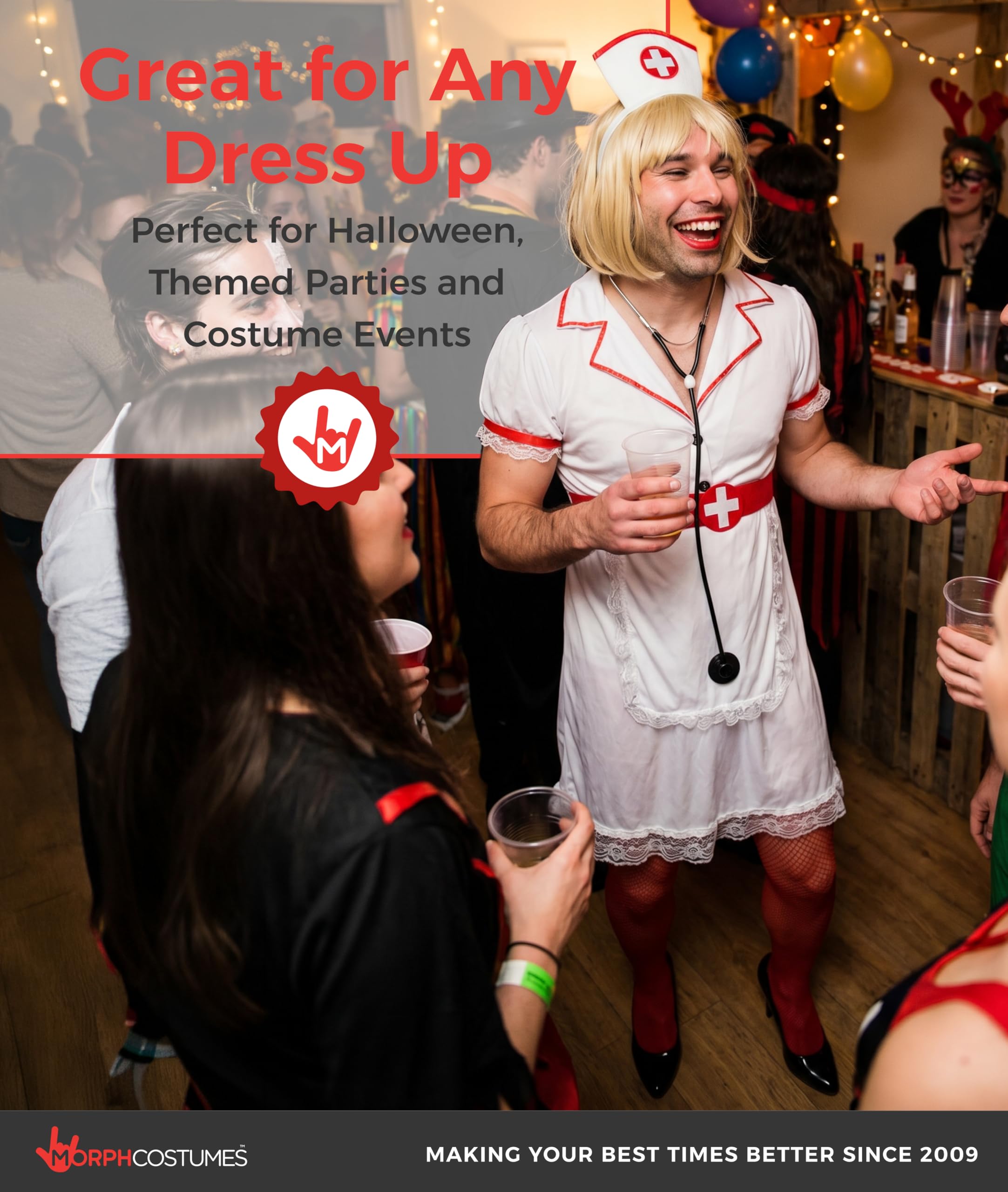 fun shack Nurse Costume for Men | Male Nurse Outfit | Adult Doctor Costume | Funny Medical Attire for Men - Image 5