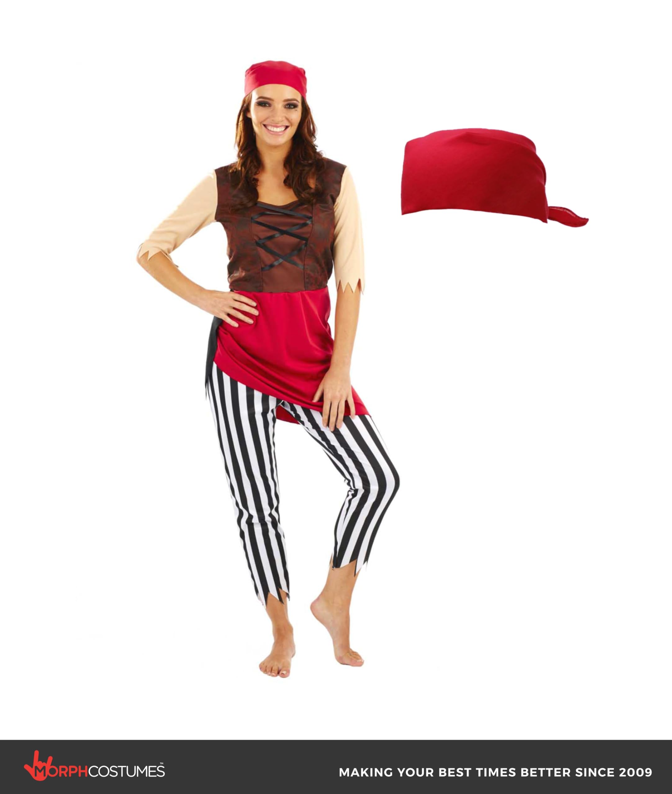 fun shack Pirate Costume Women, Pirate Outfit Women, Womens First Mate Costume, Pirates Costumes for Womens - Image 3