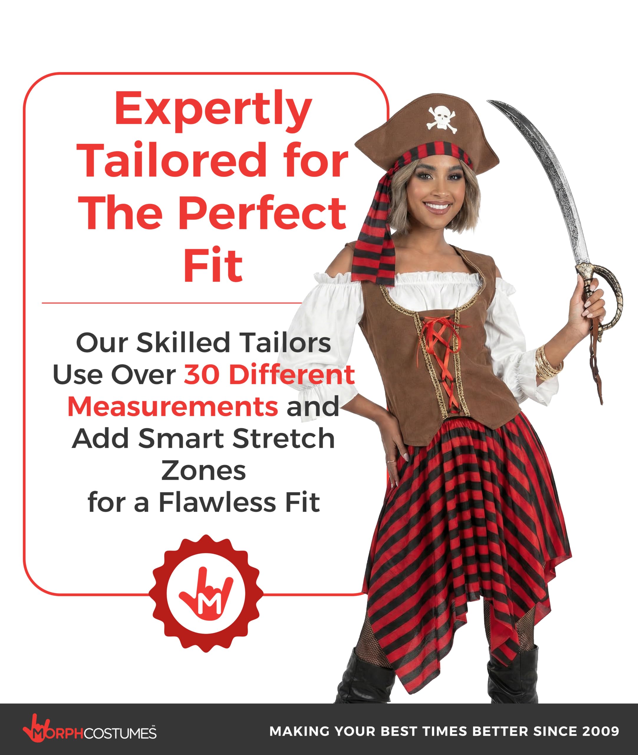 fun shack Pirate Costume Women, Womens Pirate Costume, Pirates Dress, Halloween Costumes for Women, Womens Halloween Costumes - Image 4