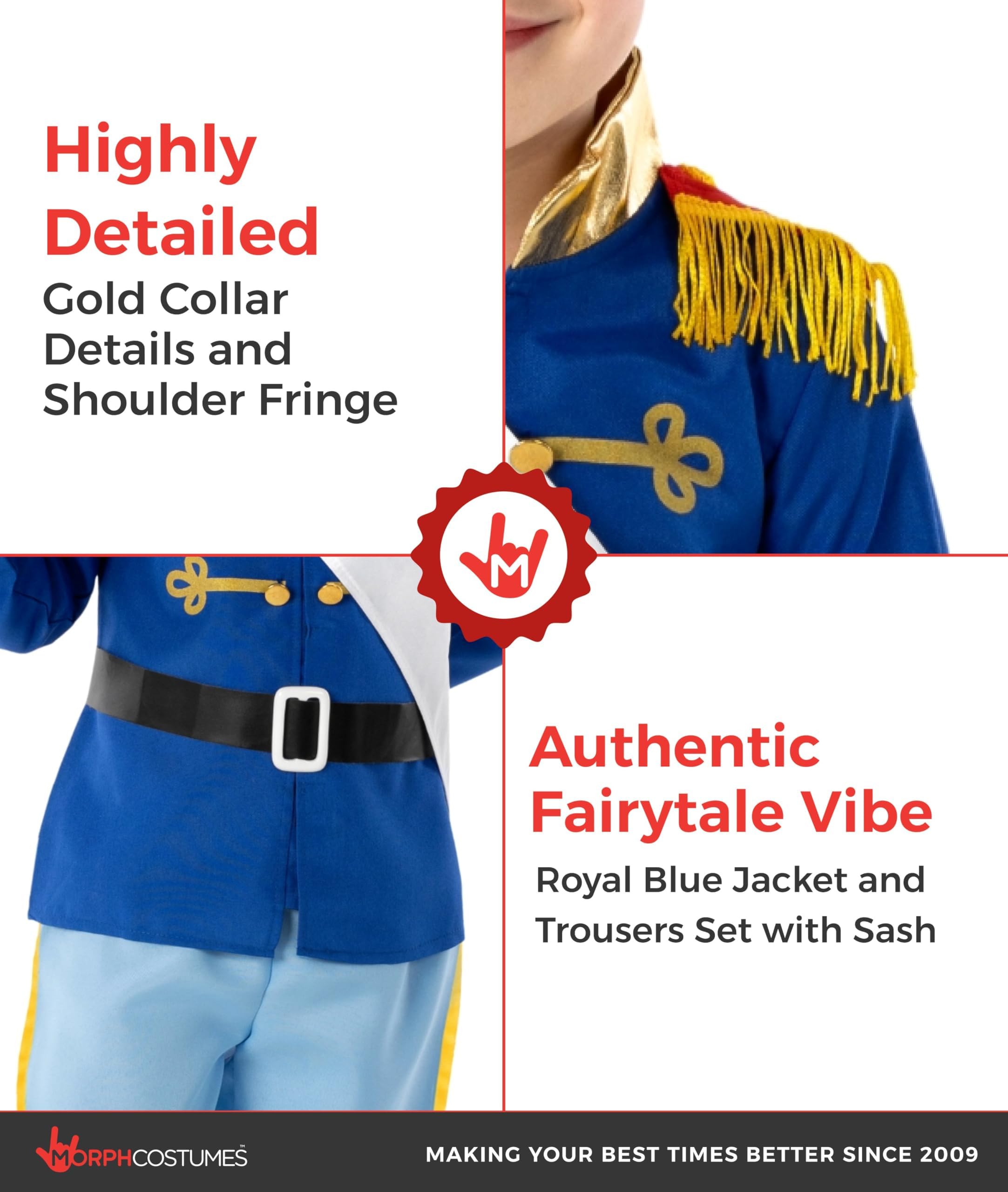 fun shack Prince Costume for Boys, Prince Charming Costume Boys, Book Characters Costumes for Kids, Small - Image 3