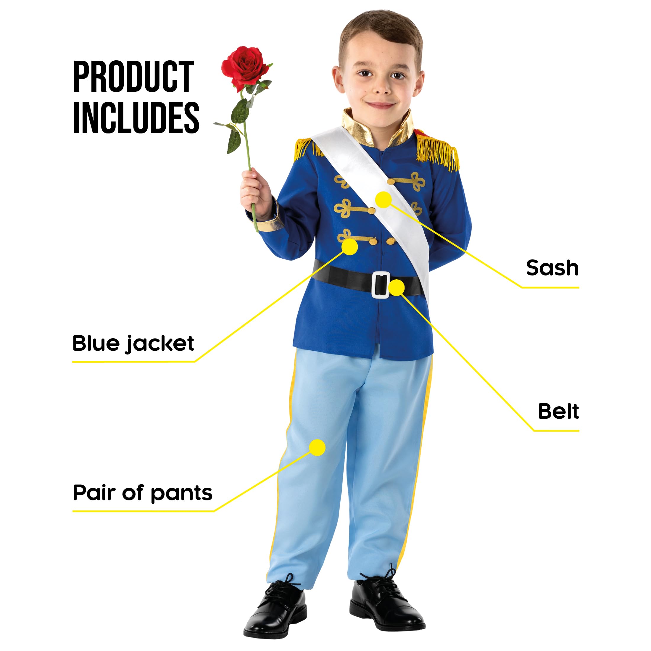 fun shack Prince Costume for Boys, Prince Charming Costume Boys, Book Characters Costumes for Kids, Small - Image 9