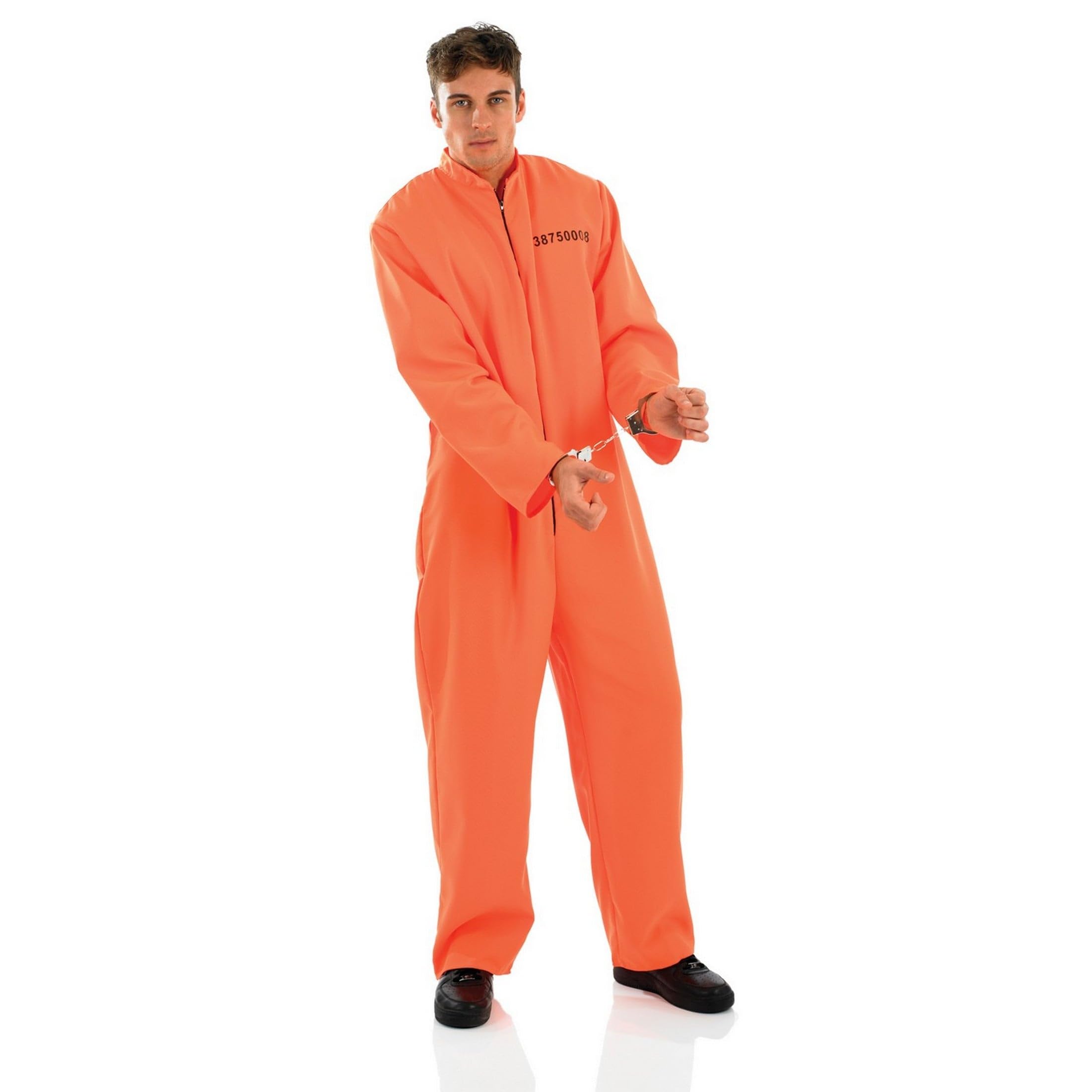 fun shack Prisoner Costume Men,Inmate Costume Men, Convict Costumes, Halloween Costumes for Adults - Image 6