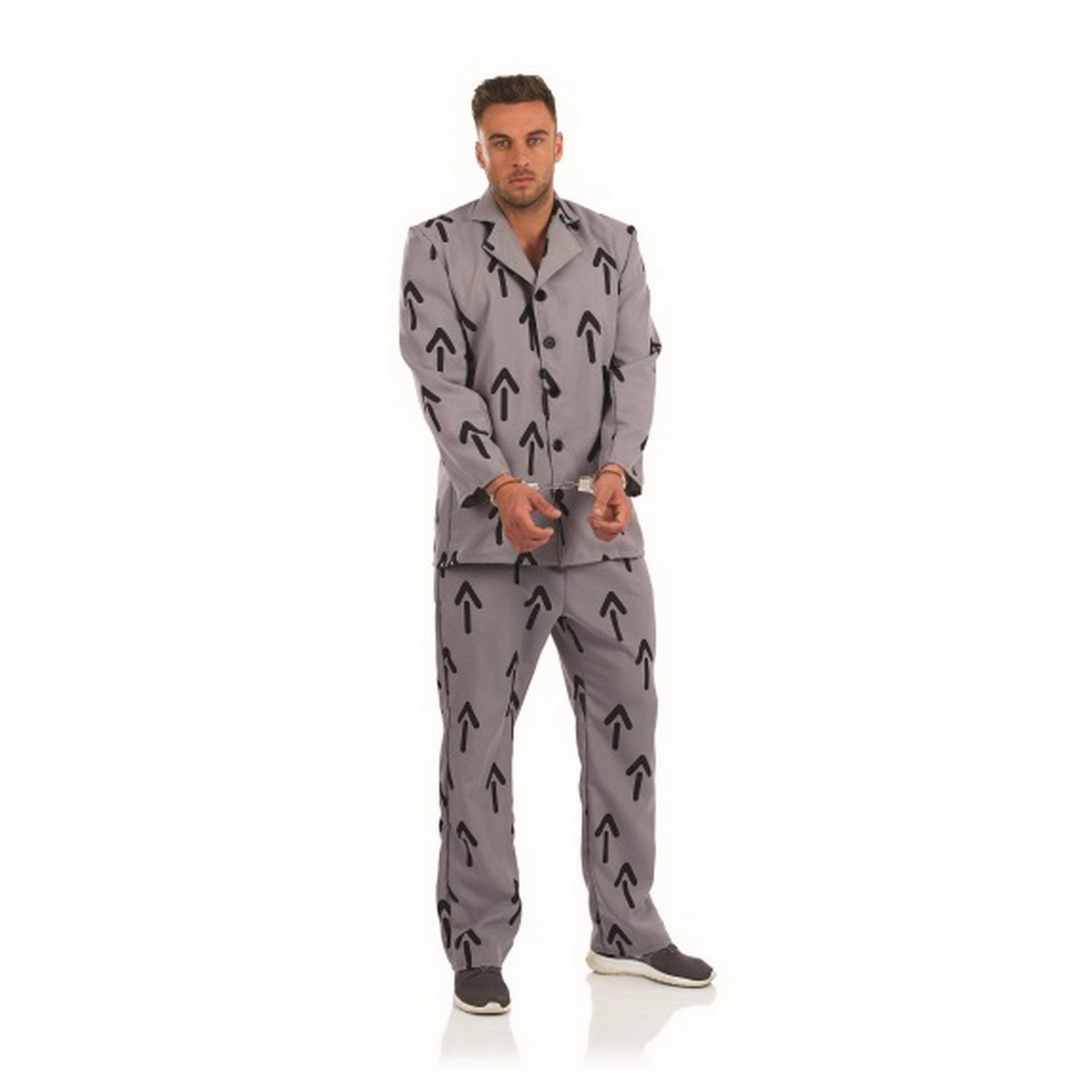 fun shack Prisoner Costumes Men Gray Arrow Convict Halloween Costumes For Men - Image 5