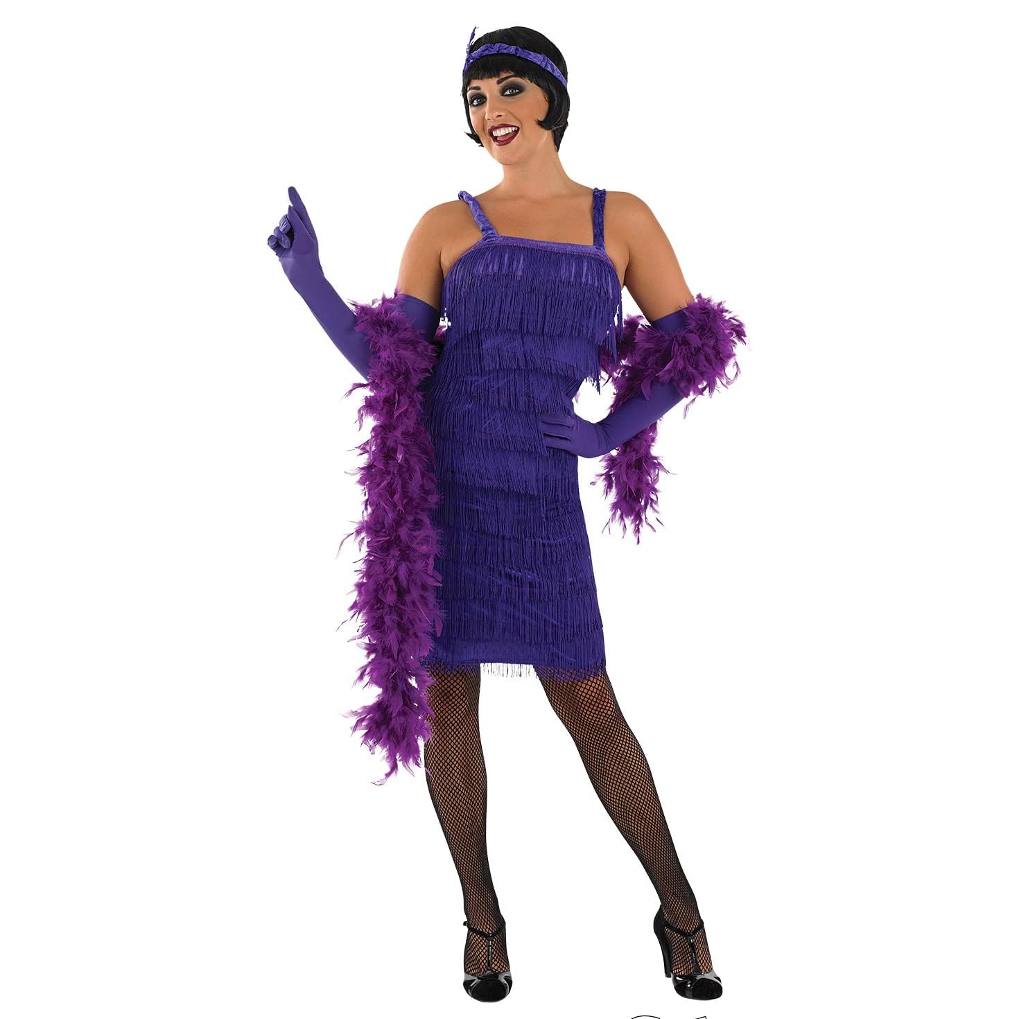 fun shack Purple Flapper Costume Adult 20s Halloween Dresses For Women