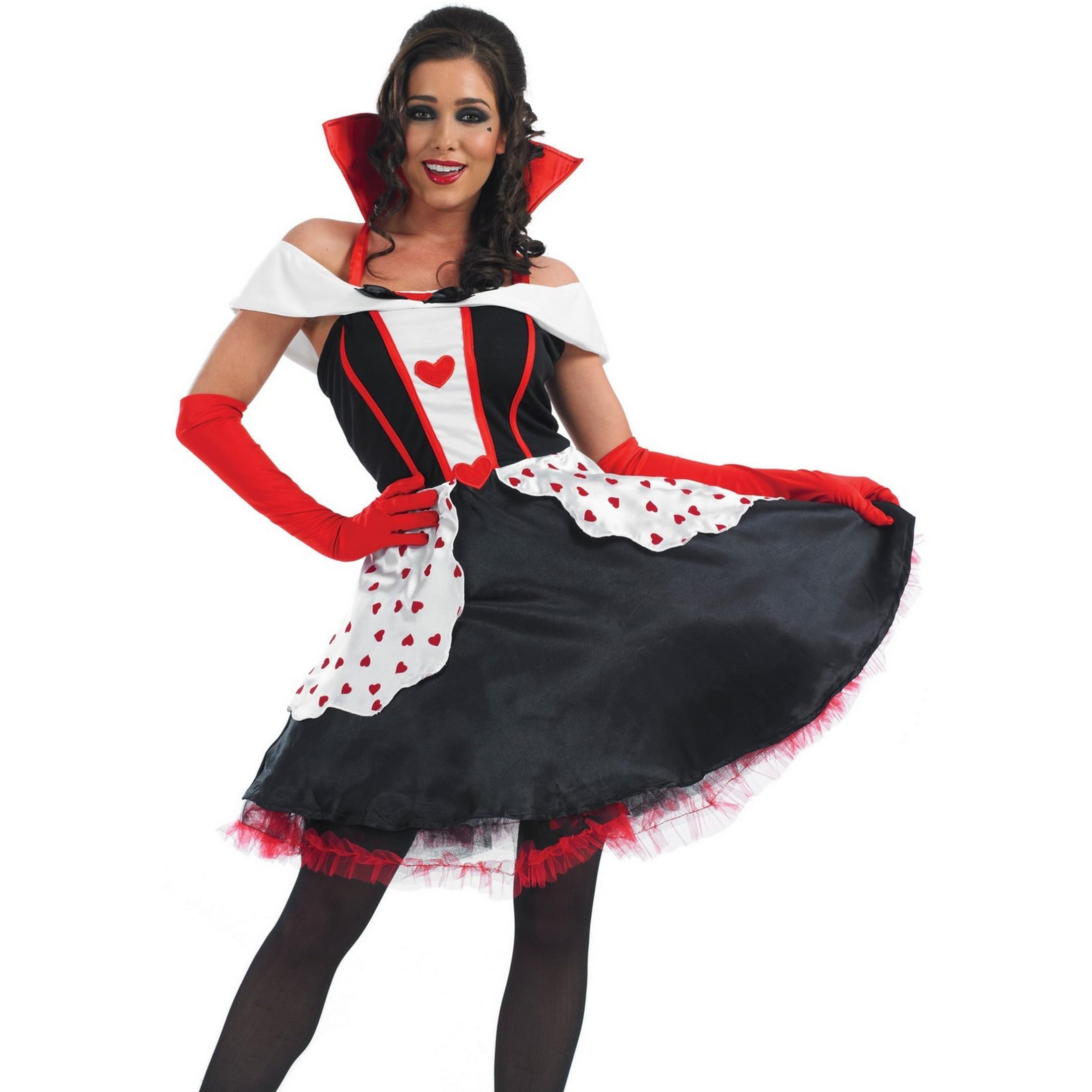 fun shack Queen of Hearts Costume for Women, Red Queen Outfit, Heart Costume for Adults, Womens Halloween Costumes - Image 4