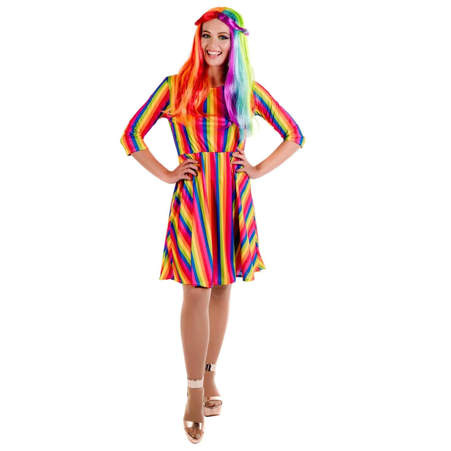 fun shack Rainbow Dress Women, Women's Rainbow Dresses, Womens Rainbow Dress, Rainbow Womens Dress - Image 3