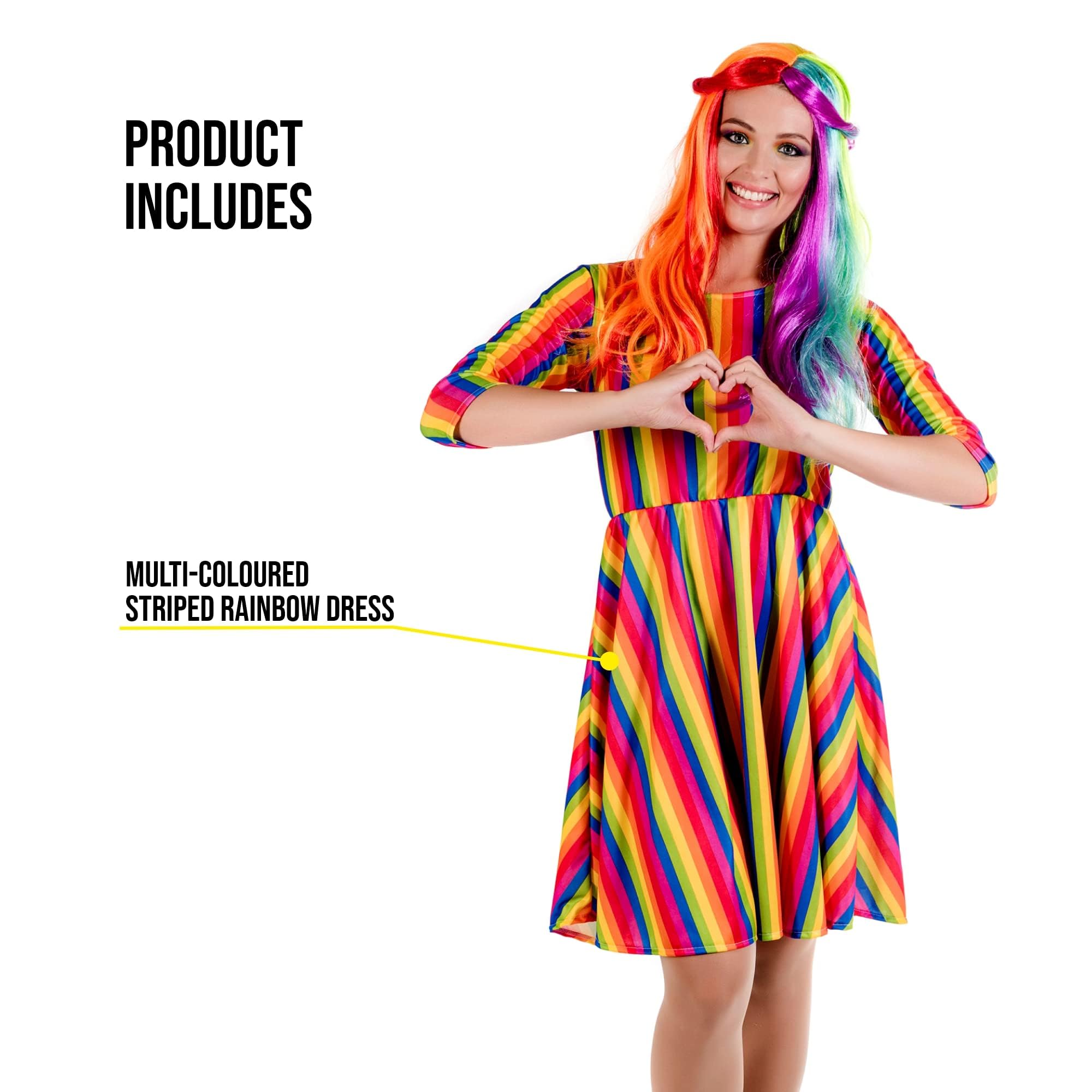 fun shack Rainbow Dress Women, Women's Rainbow Dresses, Womens Rainbow Dress, Rainbow Womens Dress - Image 5