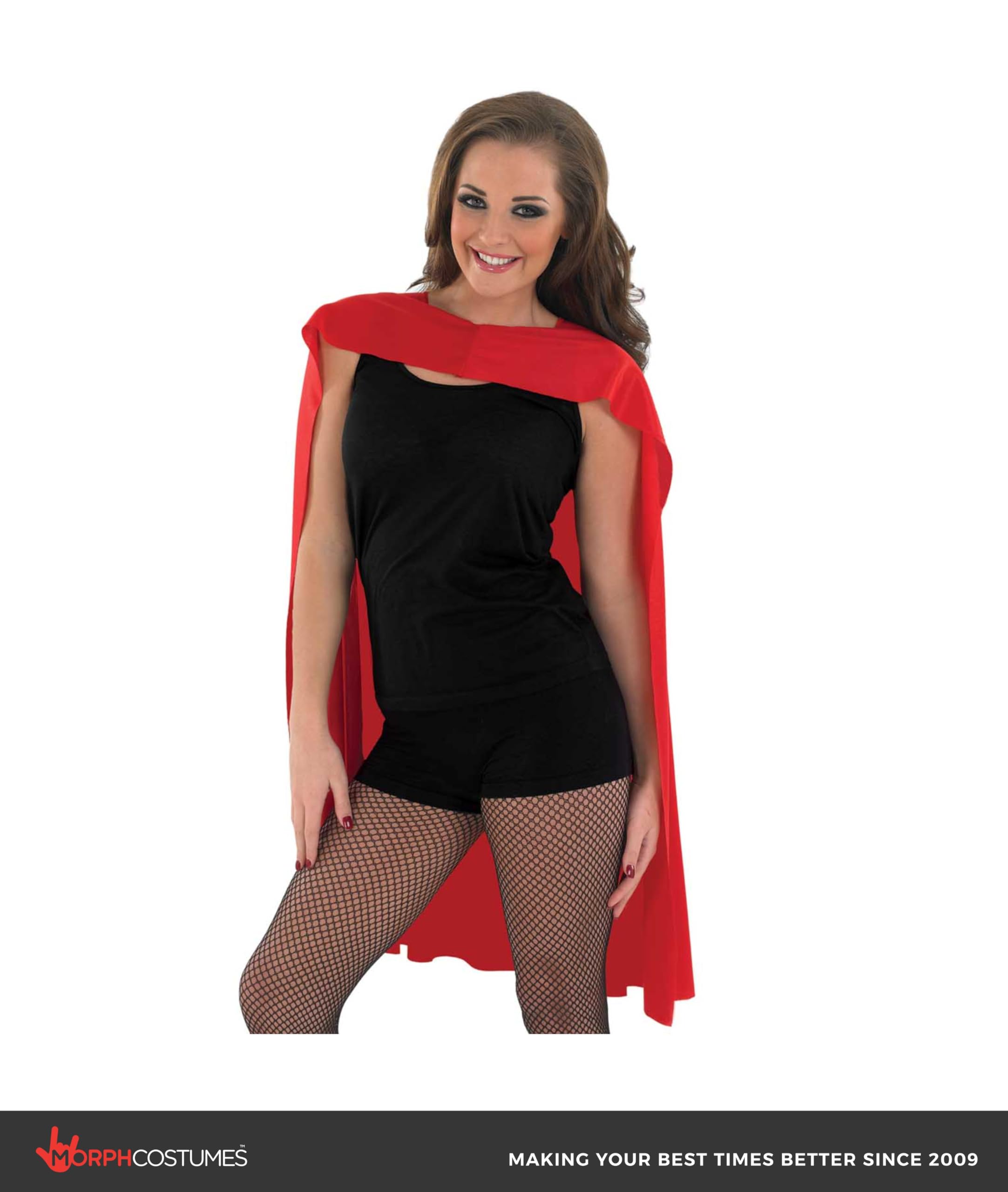 fun shack Red Cape for women, Red Cape, Superhero Capes for Adults, Short Superhero Capes, Super hero Costume Women - Image 3