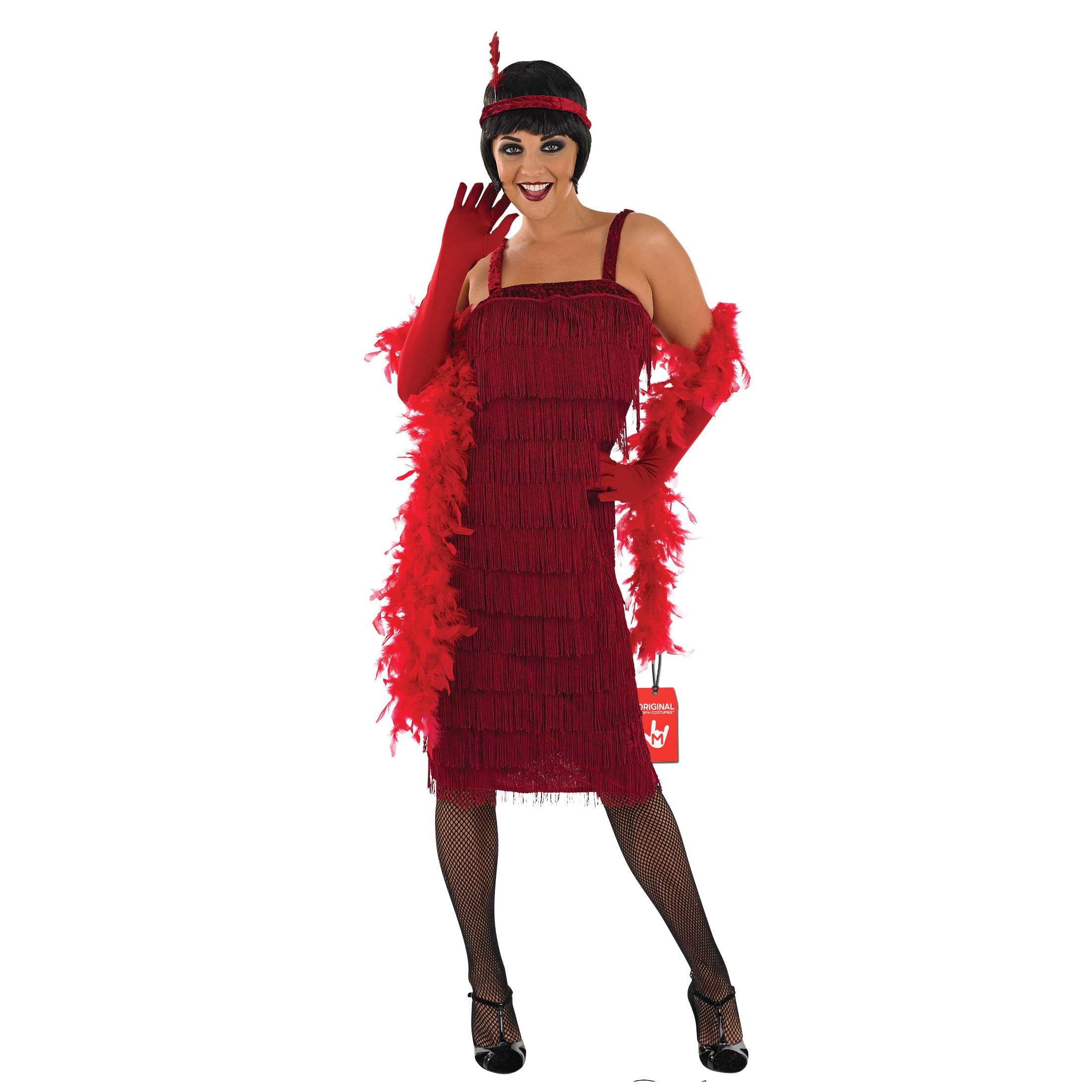 fun shack Red Flapper Costumes Women Decades 20s Costumes For Women Available in Sizes Small Medium Large XL XXL XXXL