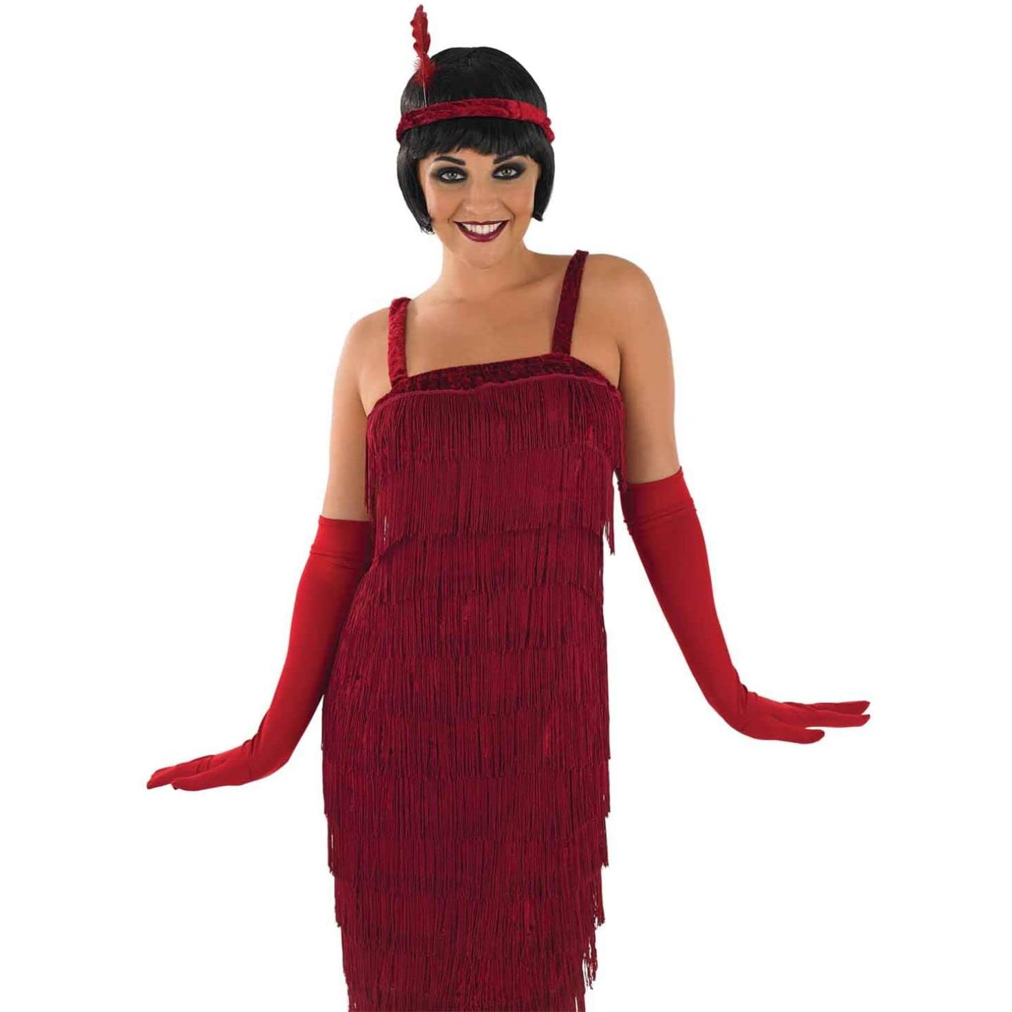 fun shack Red Flapper Costumes Women Decades 20s Costumes For Women Available in Sizes Small Medium Large XL XXL XXXL - Image 2