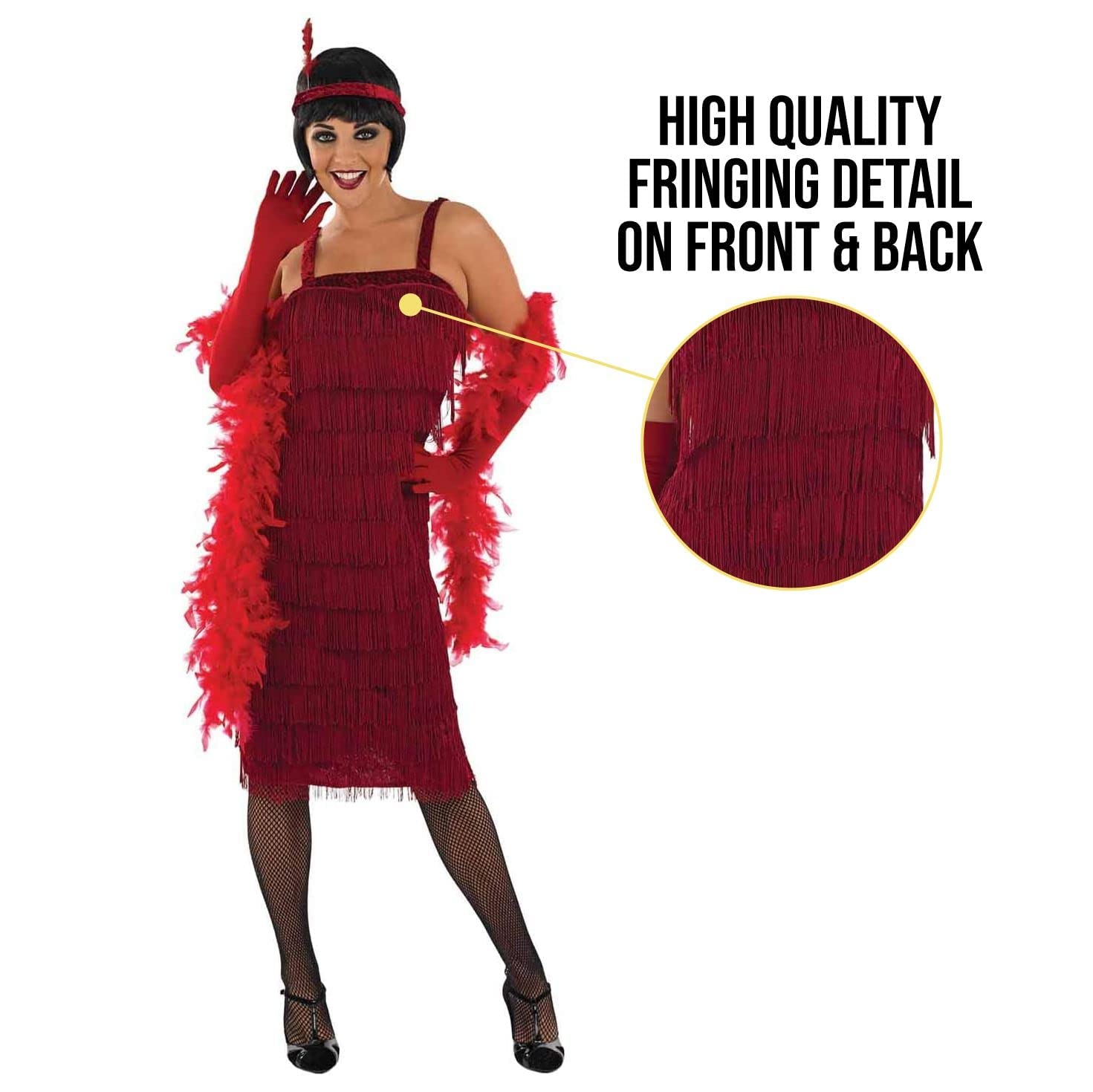 fun shack Red Flapper Dress for Women, Womens Flapper Dresses, Roaring Twenties Dresses, 1920 Flapper Dress for Women - Image 4