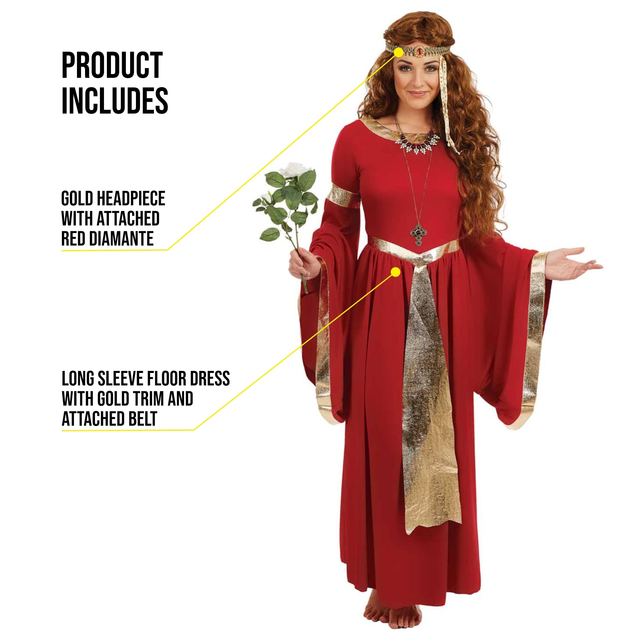 fun shack Renaissance Dress Women, Medieval Costume for Renaissance Faire, Elegant Historical Dress for Events - Image 3