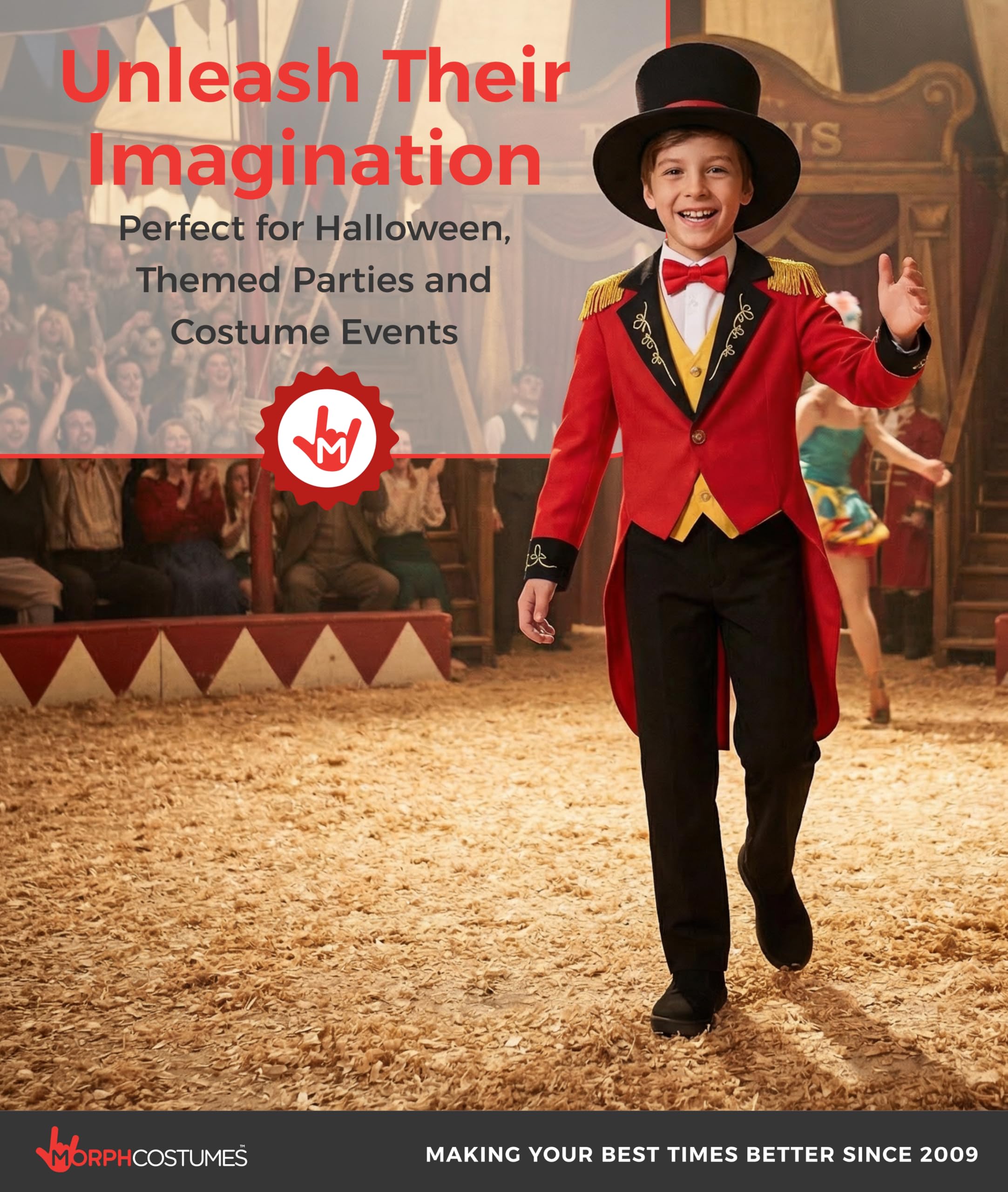 fun shack Ringmaster Costume Kids, Circus Ring Master Costume Boys, Boys Halloween Costumes, Halloween Costumes for Kids, Small - Image 6