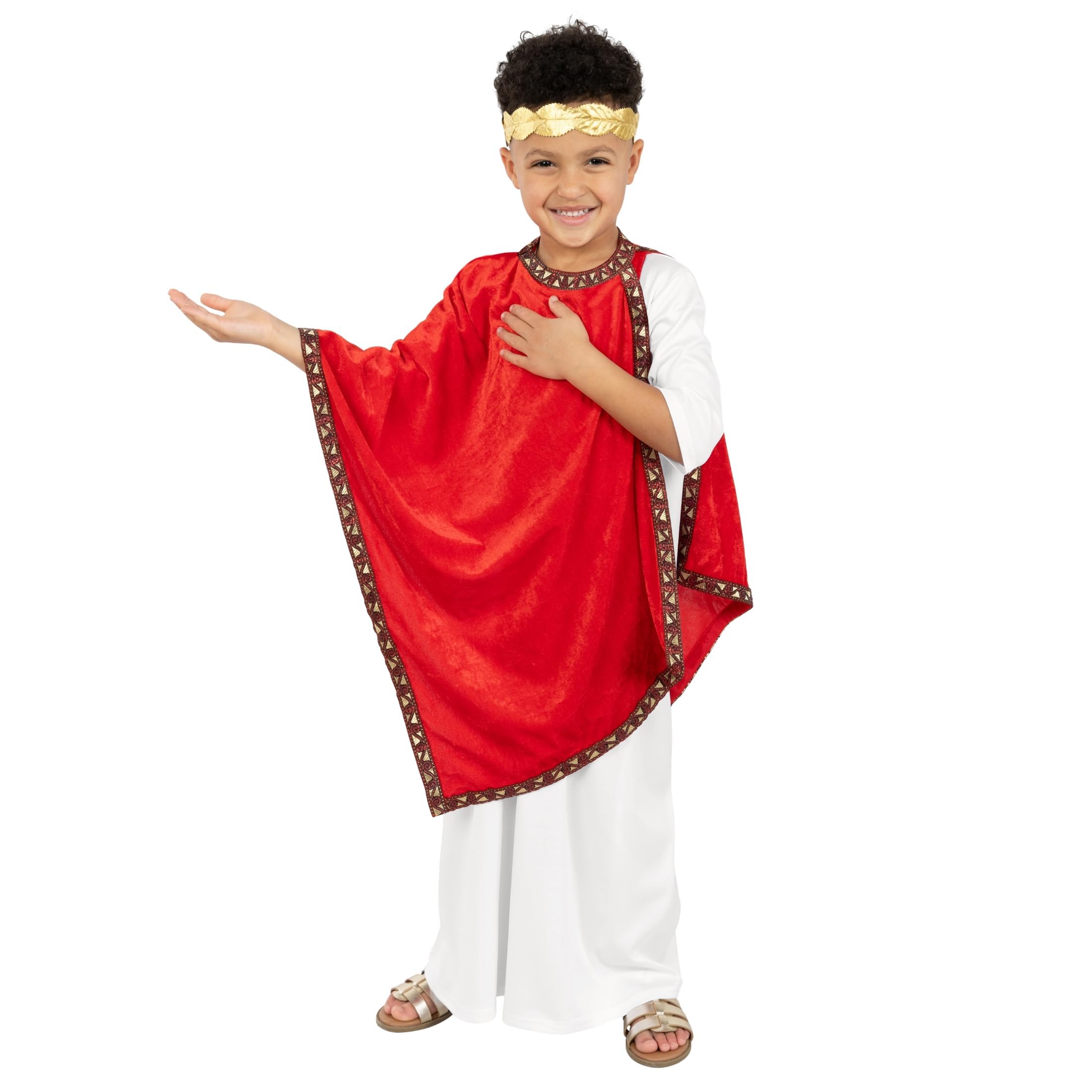 fun shack Roman Emperor Costume For Boys, Toga Costume For Kids, Roman Costume For Boys, Kids Roman Outfit - Image 2
