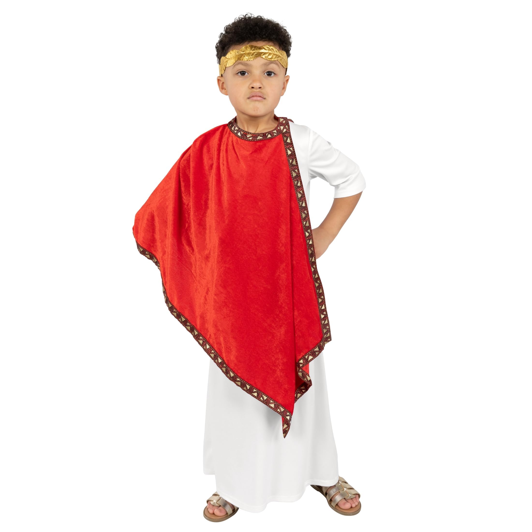 fun shack Roman Emperor Costume For Boys, Toga Costume For Kids, Roman Costume For Boys, Kids Roman Outfit - Image 3