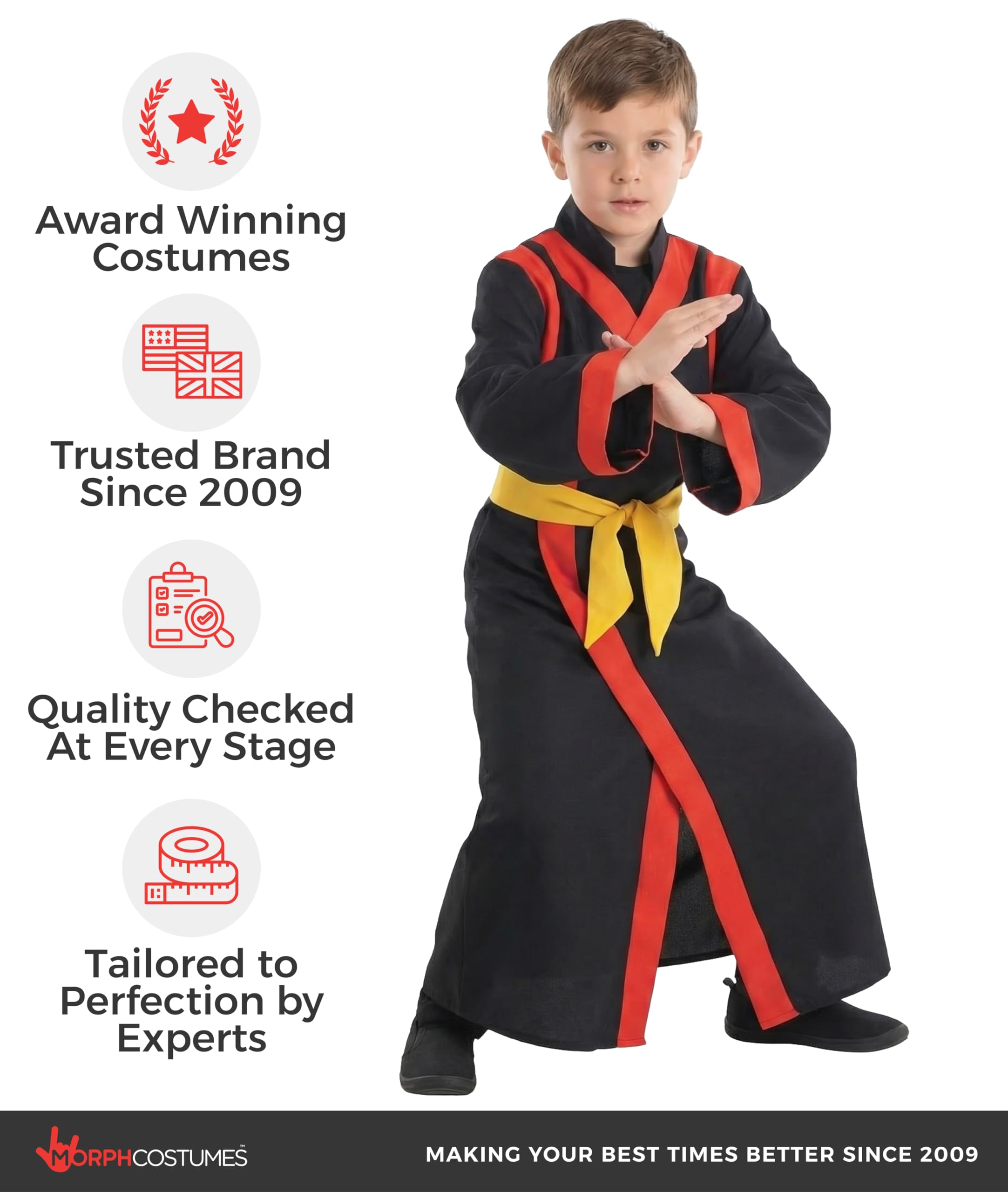 fun shack Samurai Costume Kids, Kids Samurai Costume, Japanese Kimono Boys, Boys Japanese Outfit - Image 5