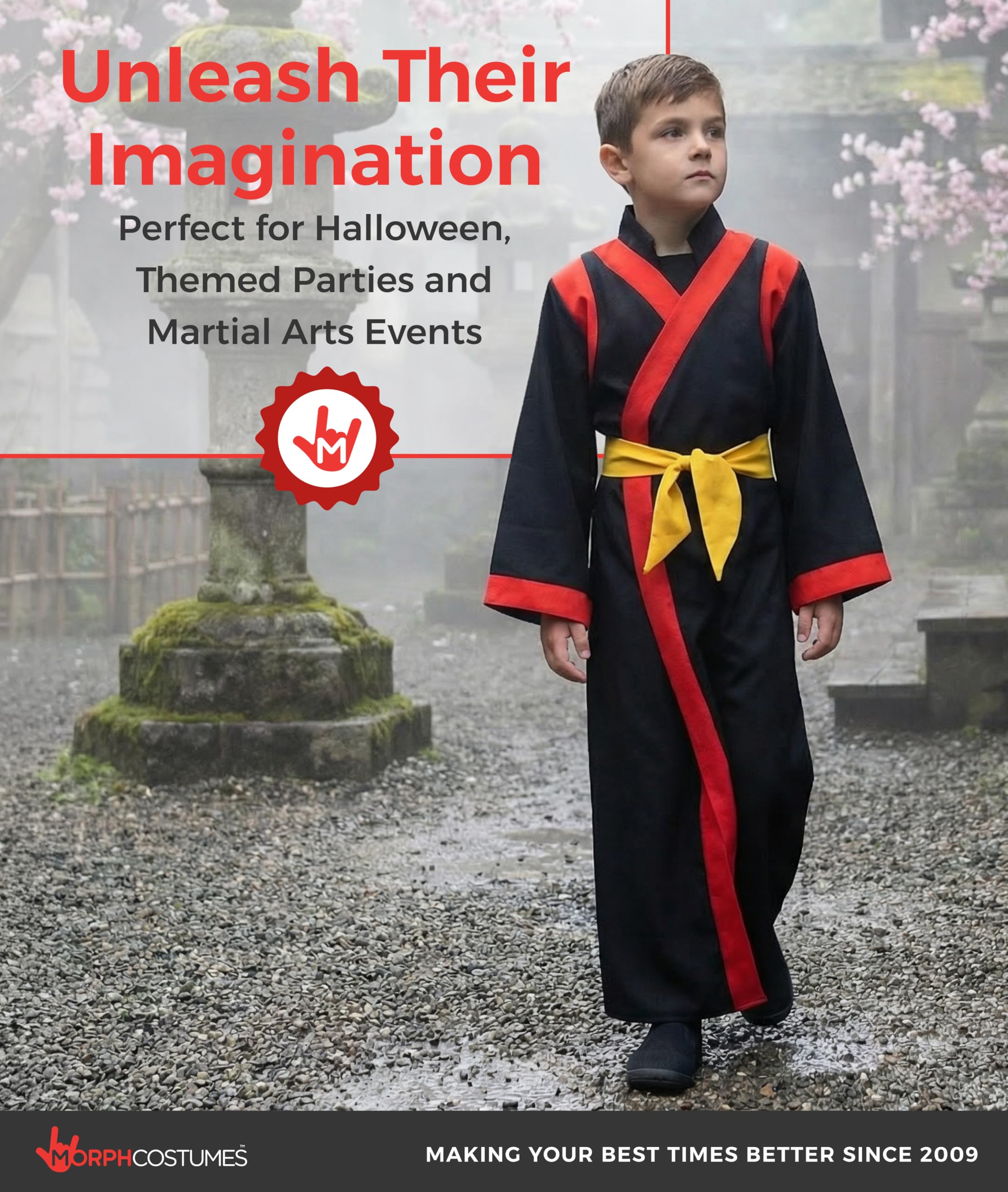 fun shack Samurai Costume Kids, Kids Samurai Costume, Japanese Kimono Boys, Boys Japanese Outfit - Image 6