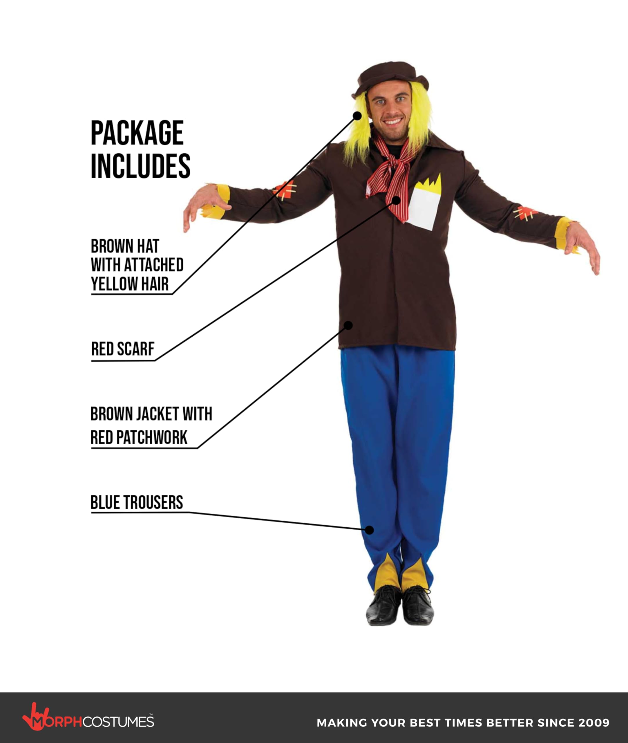 fun shack Scarecrow Costume Men Halloween Costumes For Men - Image 2