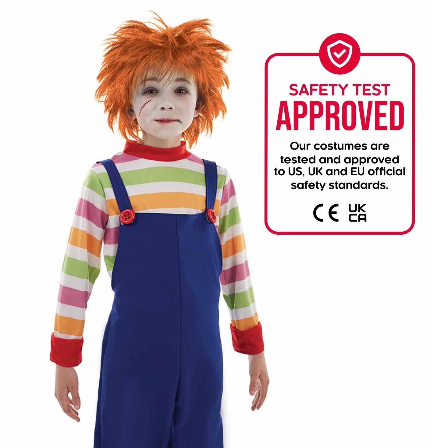 Fun Shack Scary Doll Costume Kids Boys Possessed Horror Movie Creepy Halloween Costumes for Kids Medium - Image 4