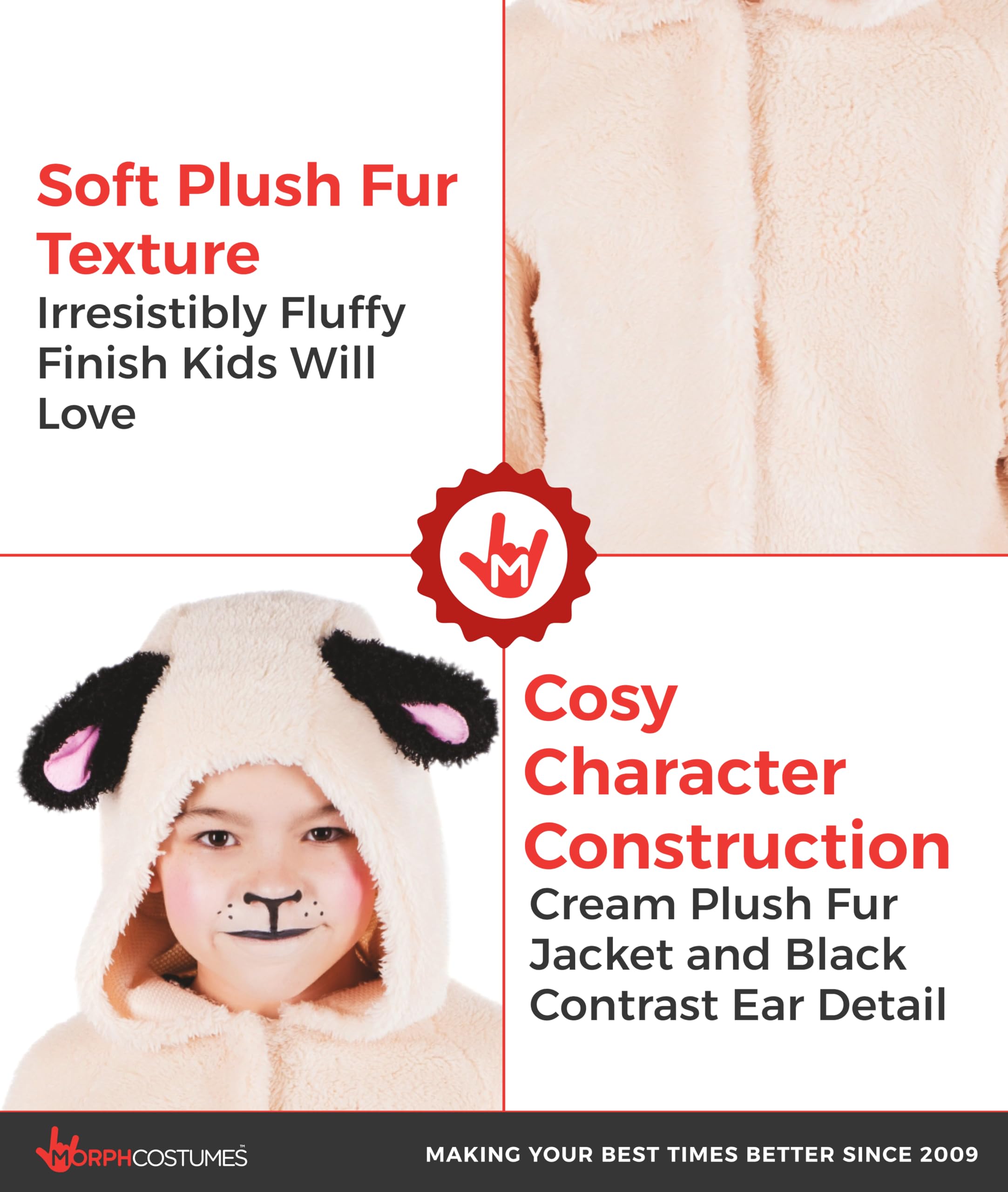 fun shack Sheep Costume for Kids, Lamb Costume for Kids, Girls Nativity Costumes, Girls Christmas Costumes - Image 3