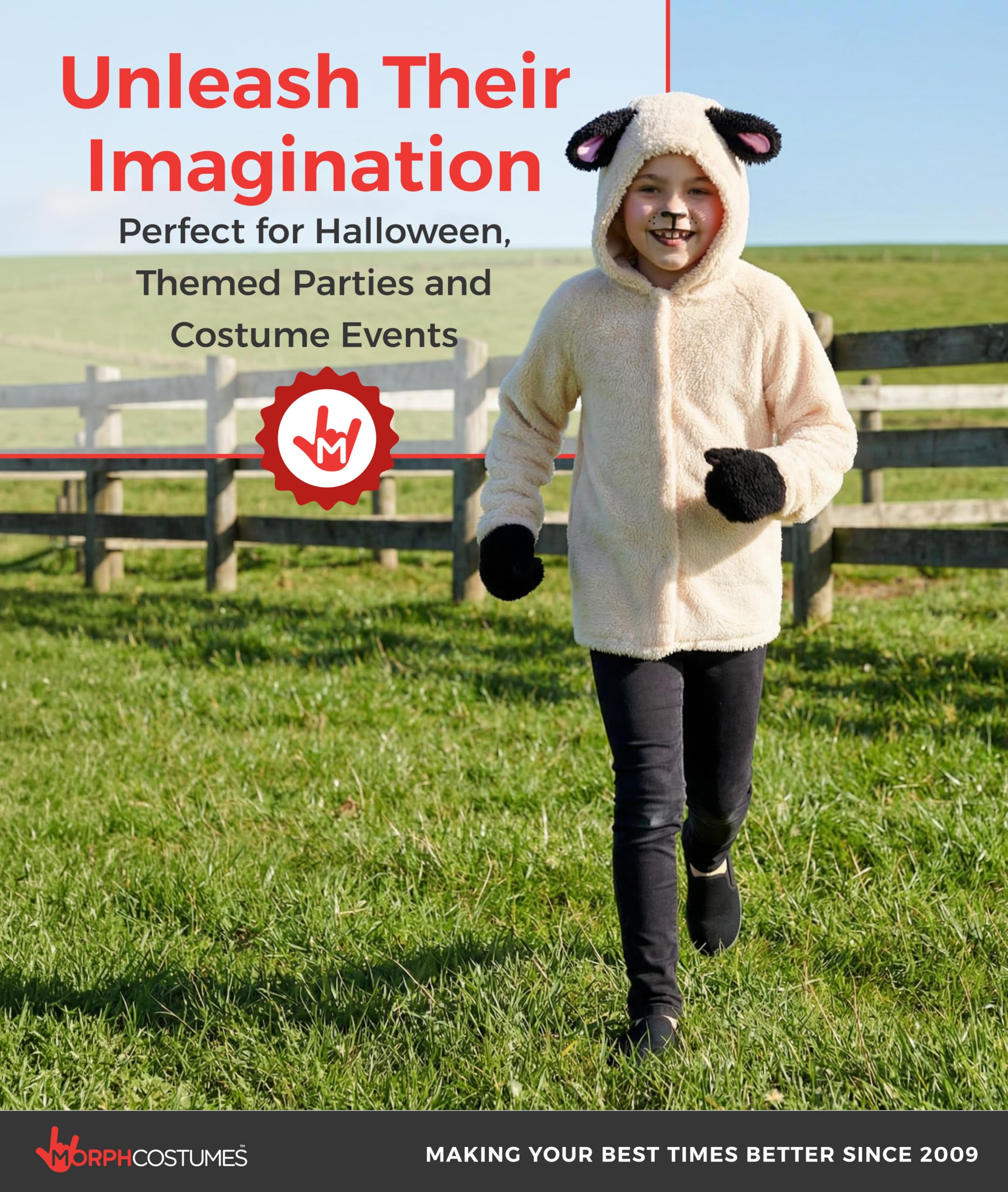 fun shack Sheep Costume for Kids, Lamb Costume for Kids, Girls Nativity Costumes, Girls Christmas Costumes - Image 6
