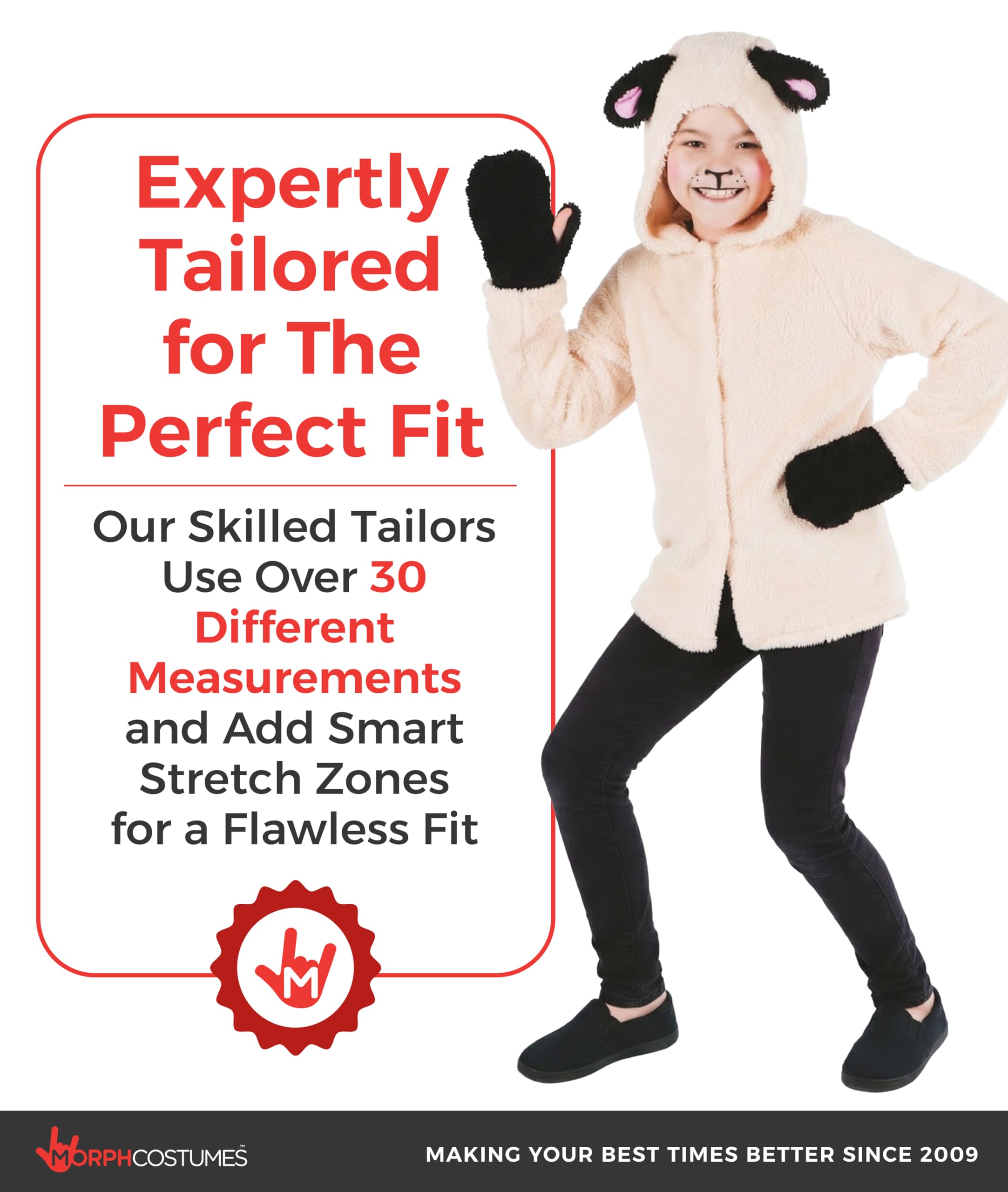 fun shack Sheep Costume for Kids, Lamb Costume for Kids, Girls Nativity Costumes, Girls Christmas Costumes - Image 7