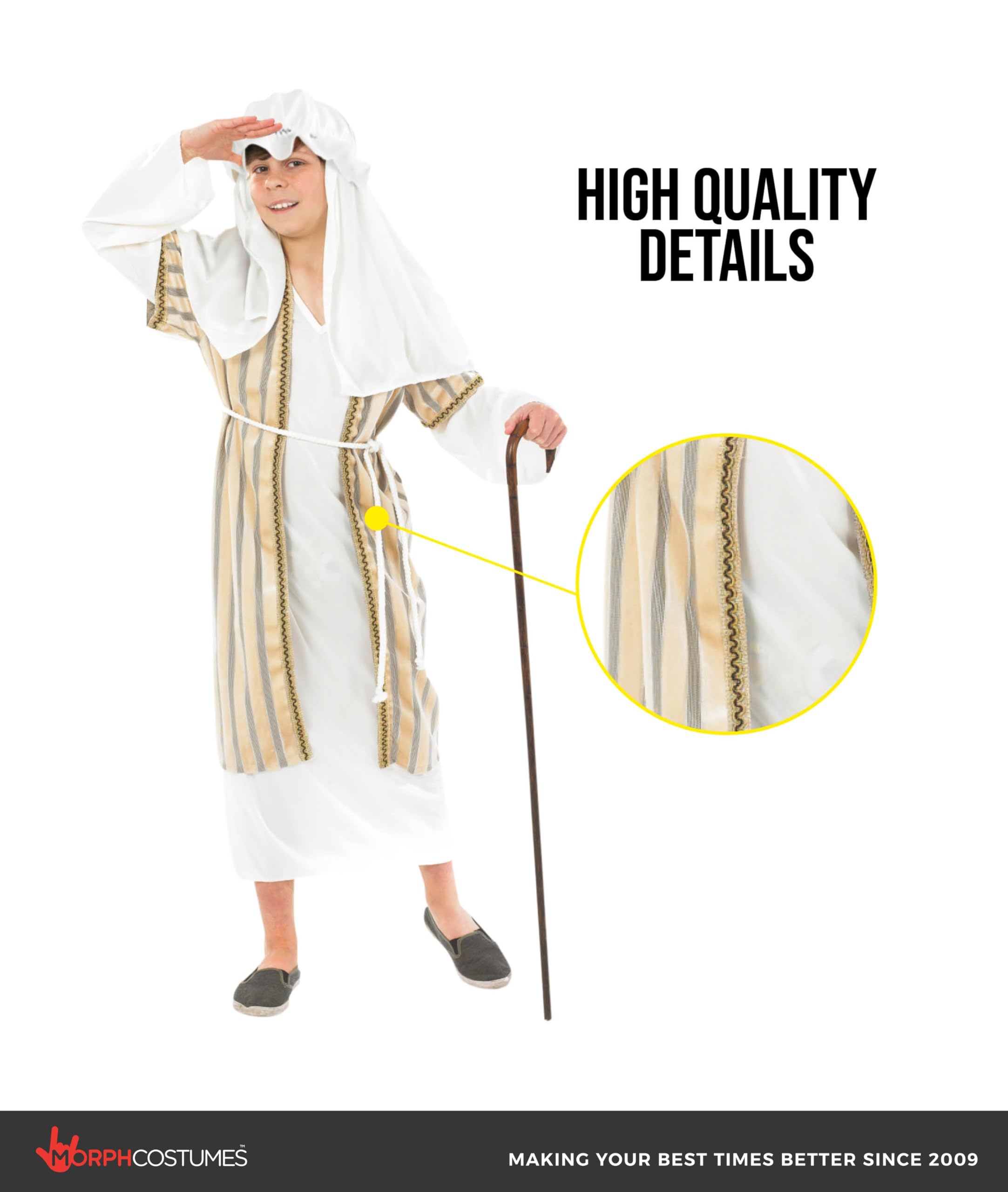 fun shack Shepherd Costume for Kids, Boys Shepherd Costume, Boys Christmas Costumes, Nativity Costumes for Kids - Image 3
