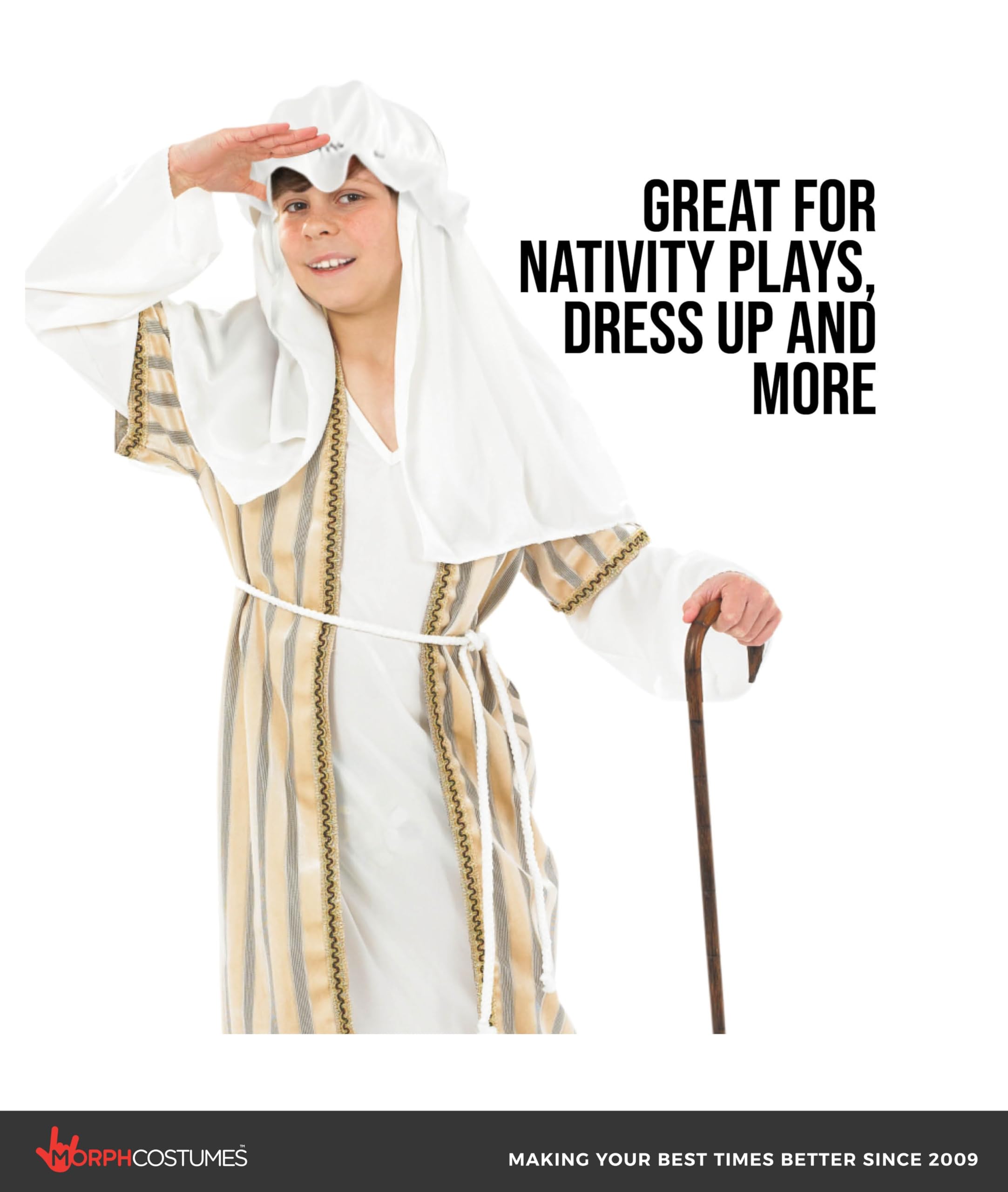 fun shack Shepherd Costume for Kids, Boys Shepherd Costume, Boys Christmas Costumes, Nativity Costumes for Kids - Image 5