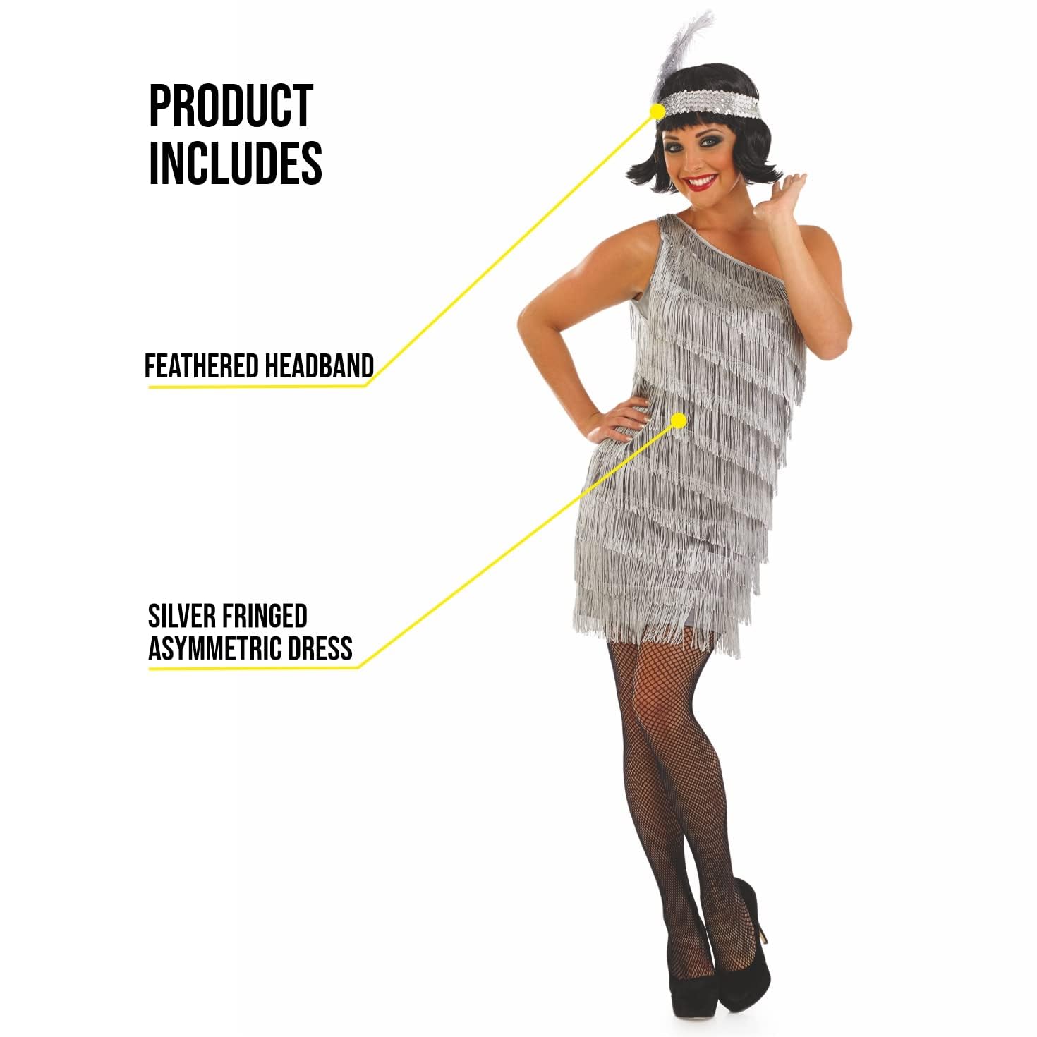 fun shack Silver Flapper Dress, 1920s Dresses Women, Roaring 20s Costumes for Women, Silver Party Dress, Roaring 20s Dress - Image 3