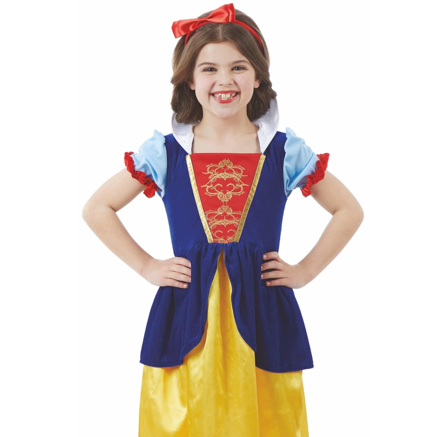 fun shack Snow Princess of the Dwarves Costume Girls, Fairytale Halloween Girls Book Character Costumes for Kids, Small - Image 2