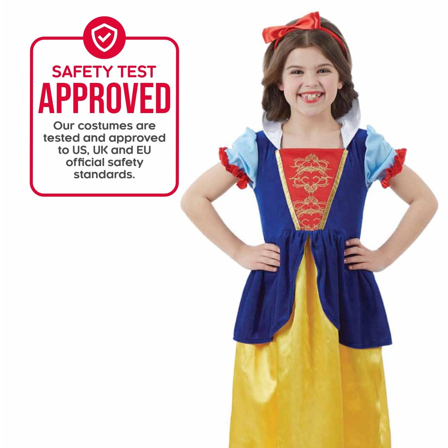 fun shack Snow Princess of the Dwarves Costume Girls, Fairytale Halloween Girls Book Character Costumes for Kids, Small - Image 5