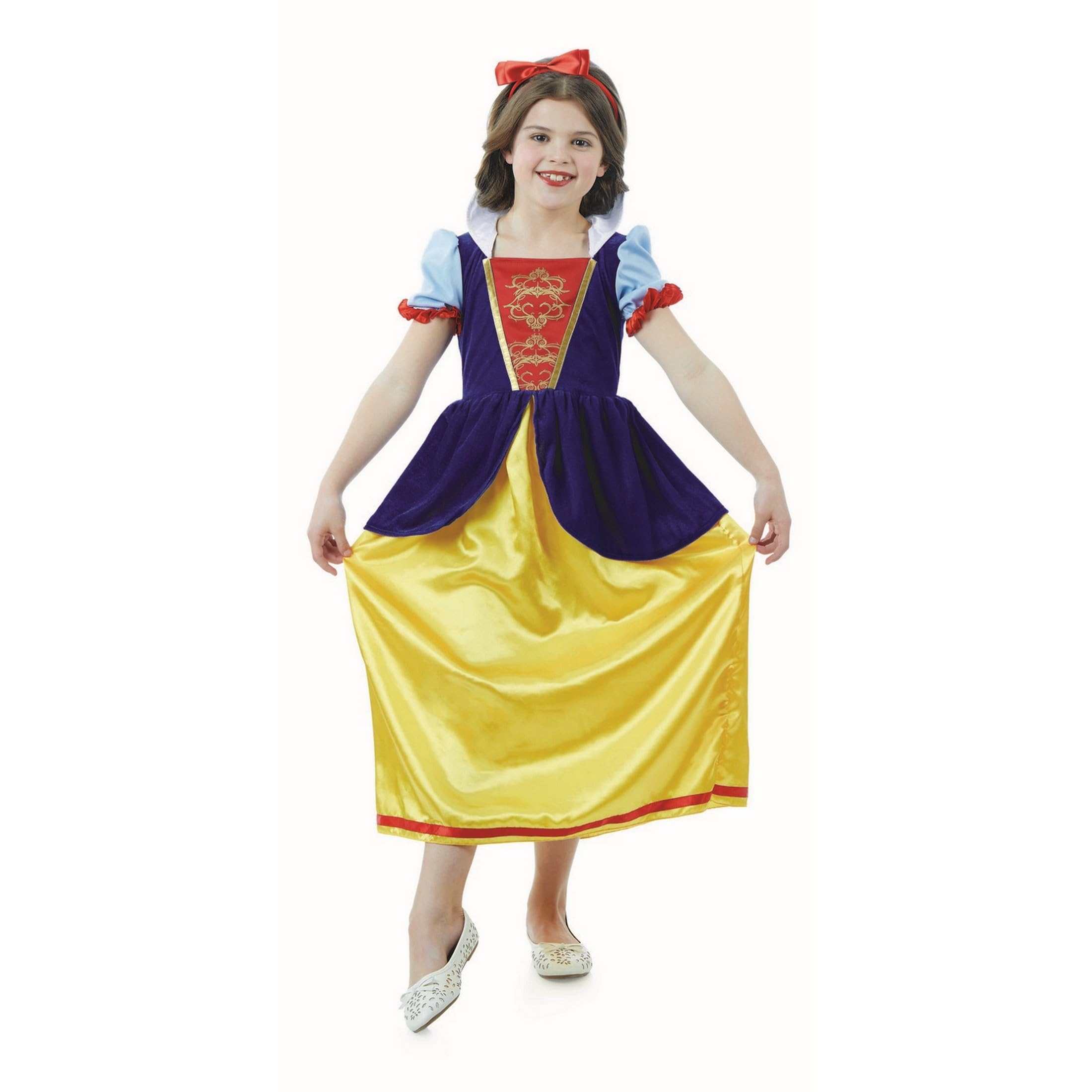 fun shack Snow Princess of the Dwarves Costume Girls, Fairytale Halloween Girls Book Character Costumes for Kids, Small - Image 6